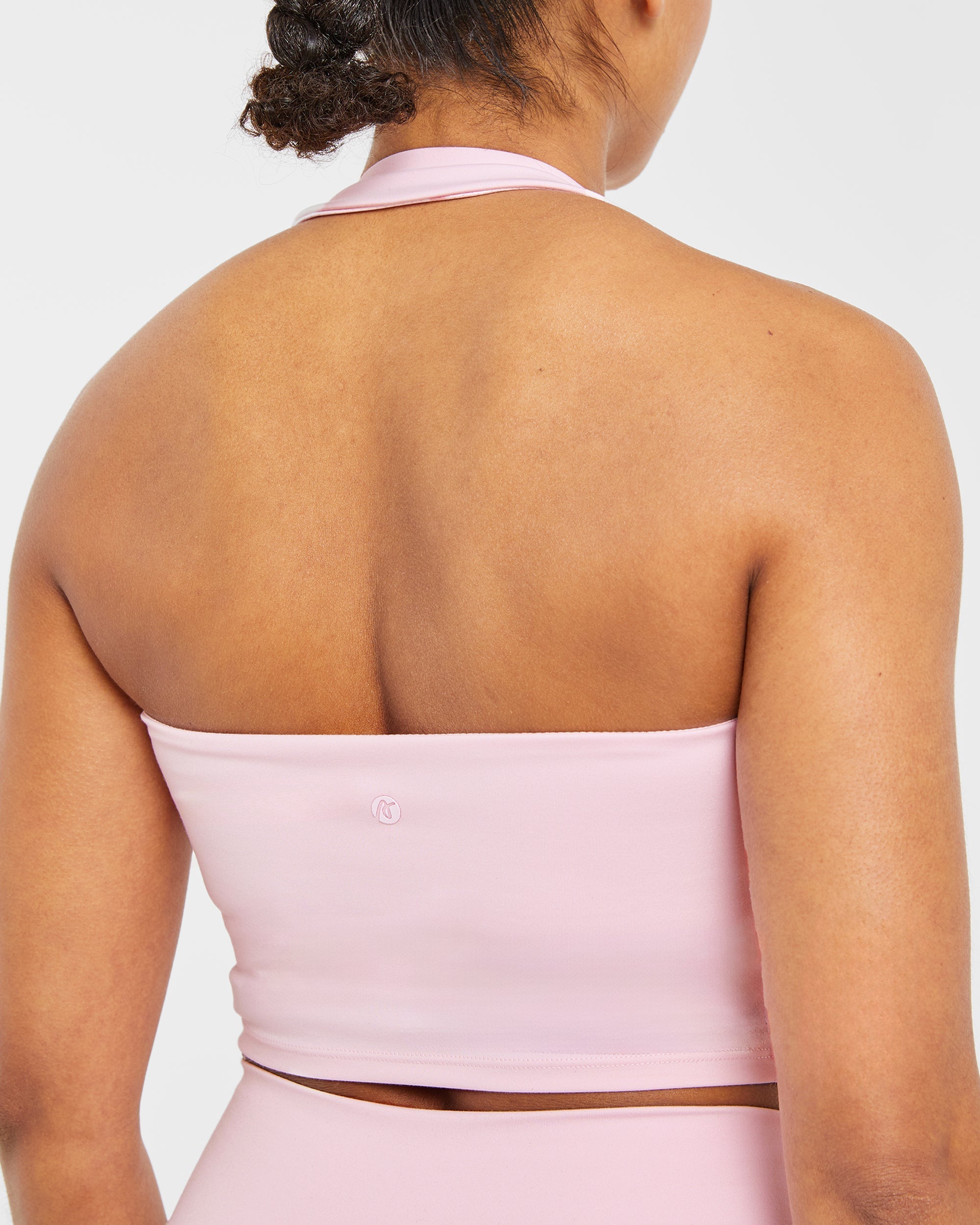 Staple Halterneck Crop Top - Pastel Roze