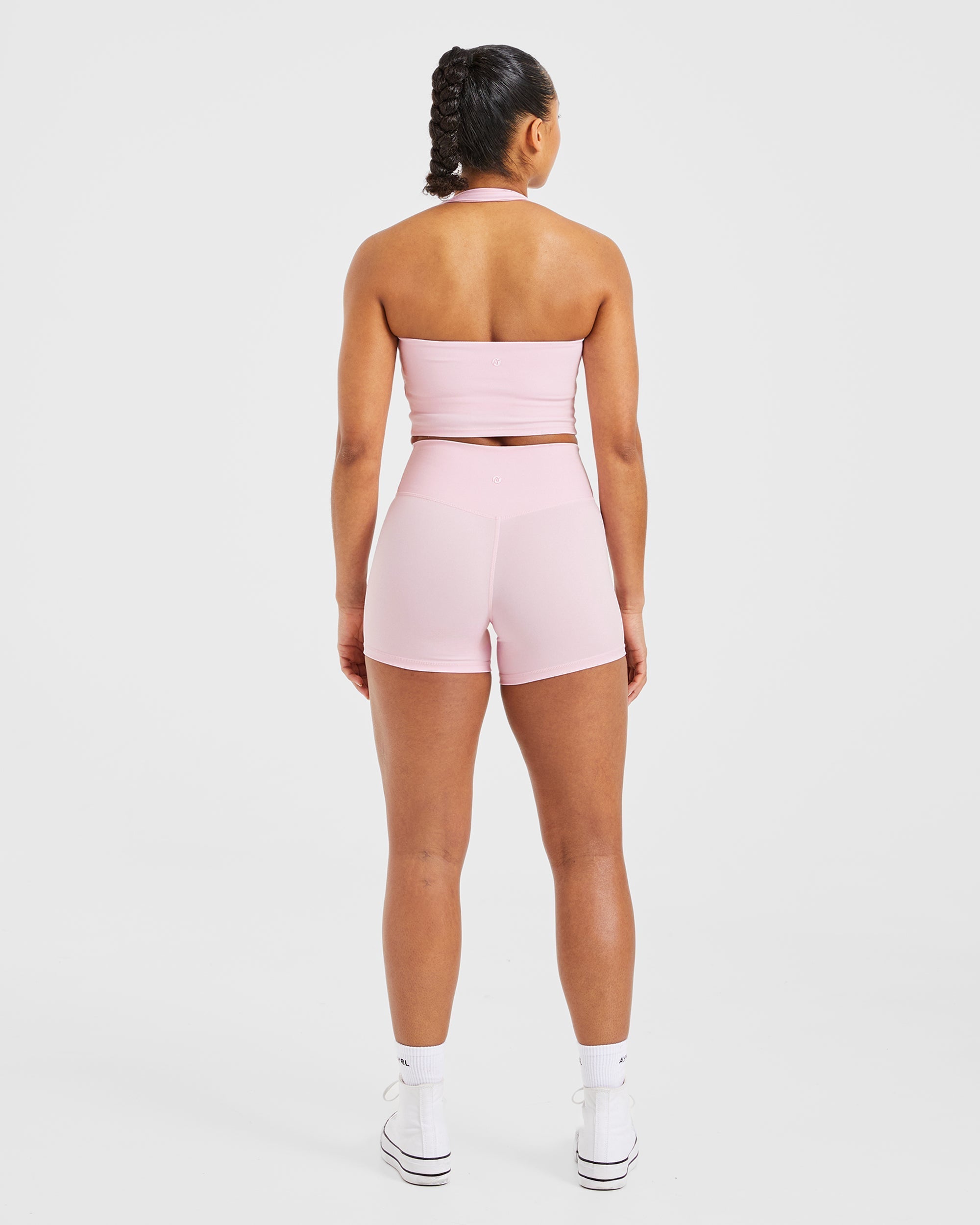 Staple Halterneck Crop Top - Pastel Roze