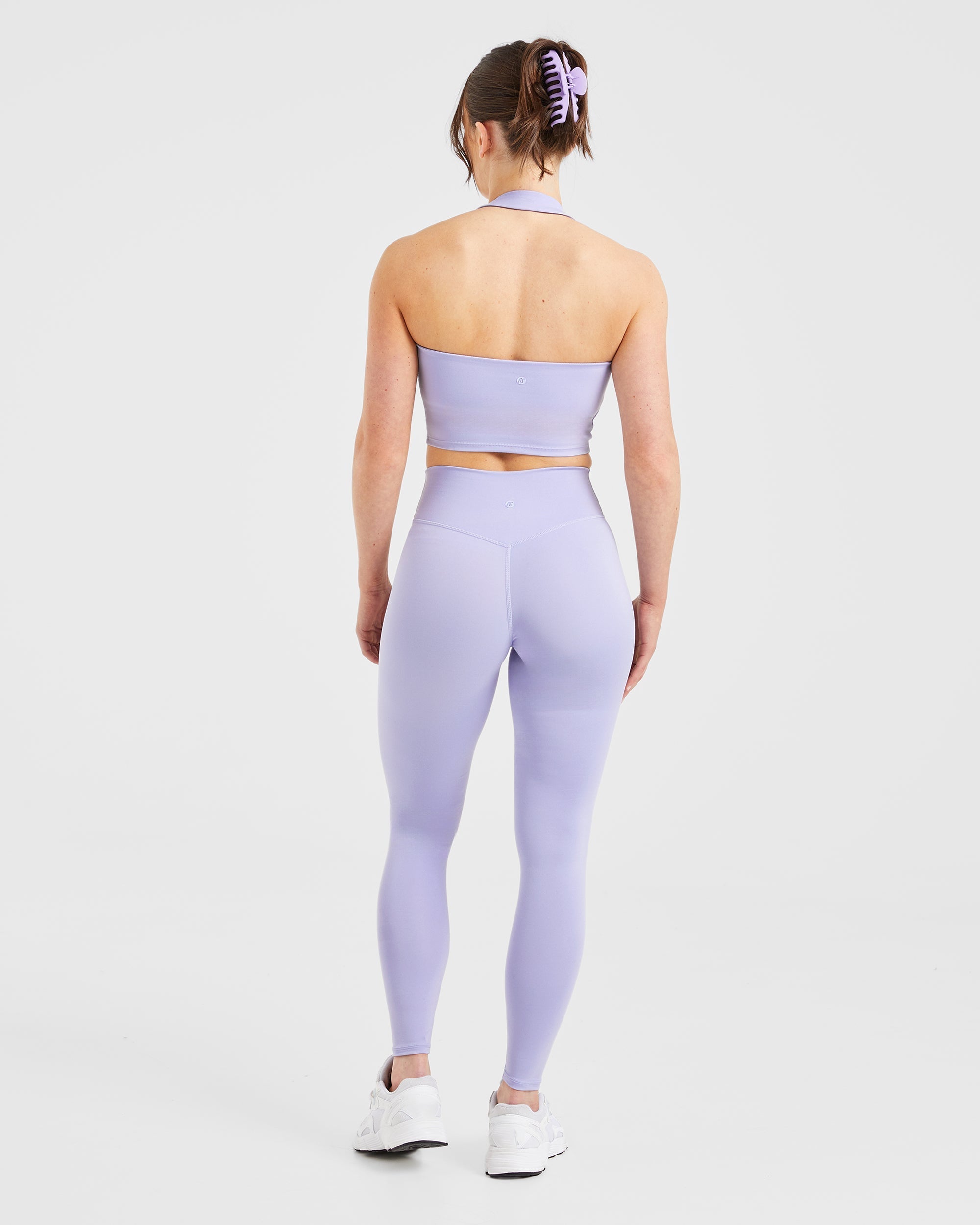 Staple Halterneck Crop Top - Pastel Lavender