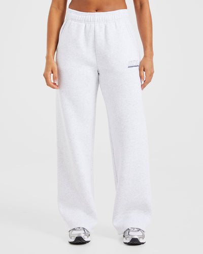 Athletics Track Straight Leg Joggers - Heather Grey/Navy