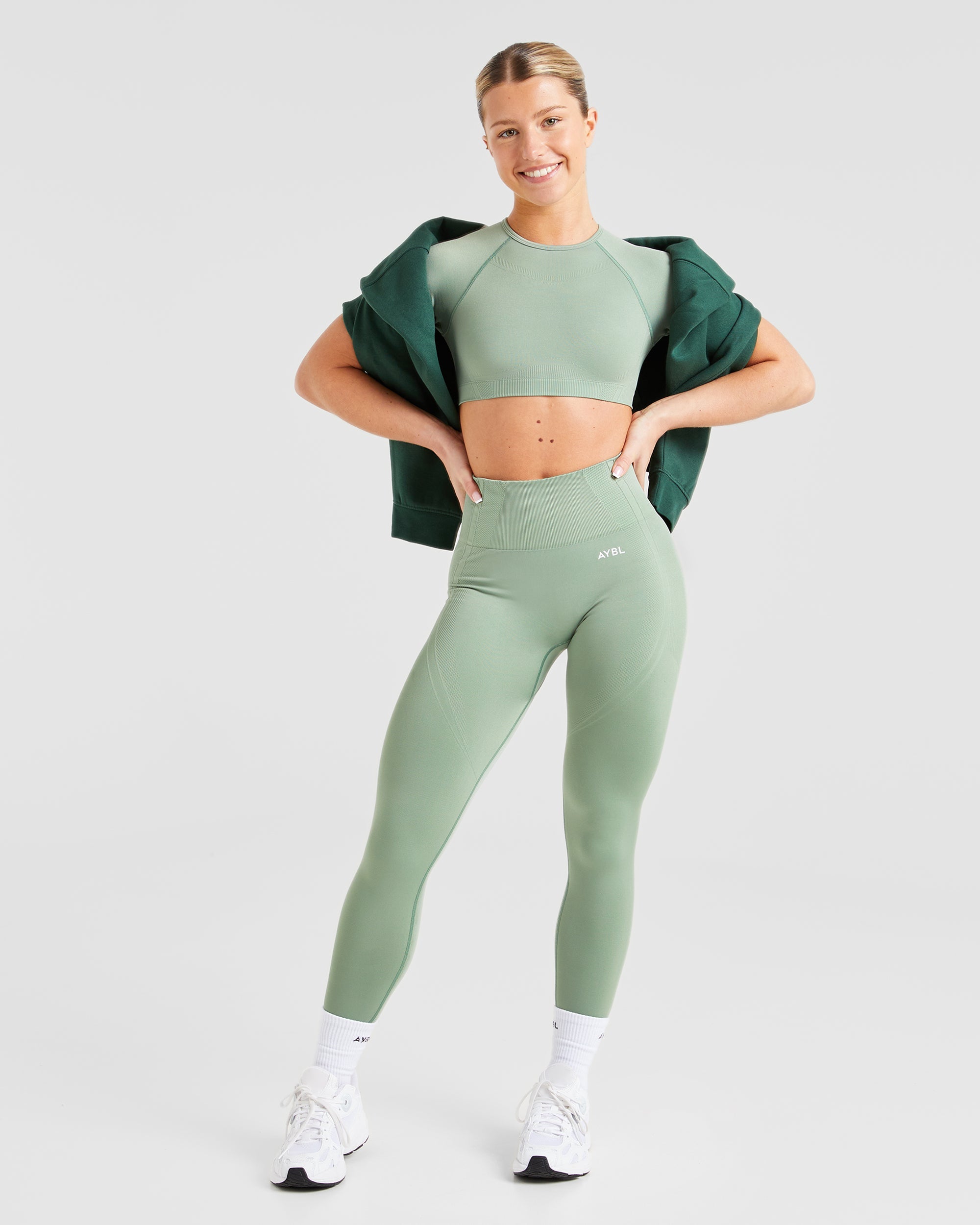 Balance V3 Seamless Crop Top - Grove Groen