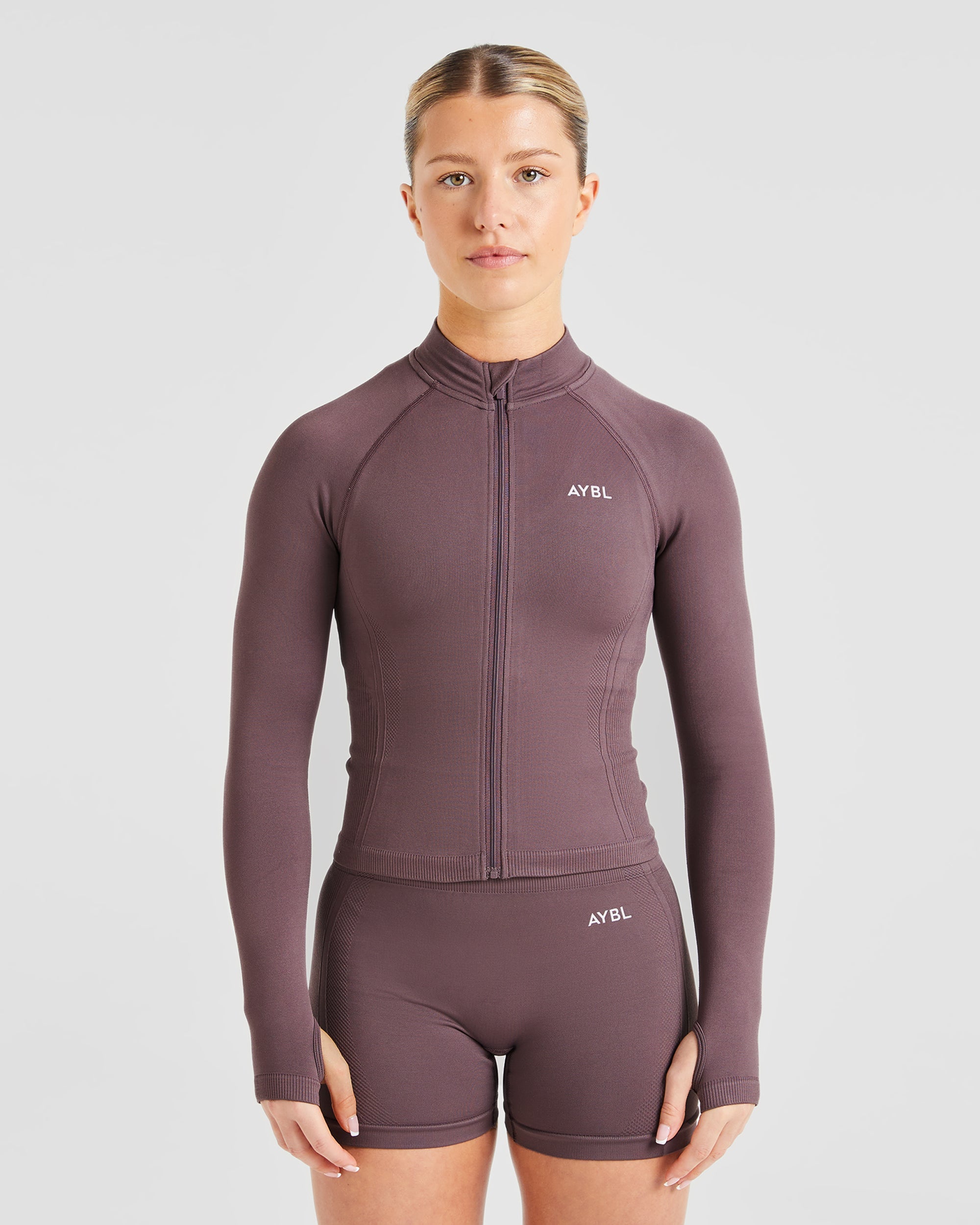 Balance V3 Seamless Zip Jacket - Coffee Bean