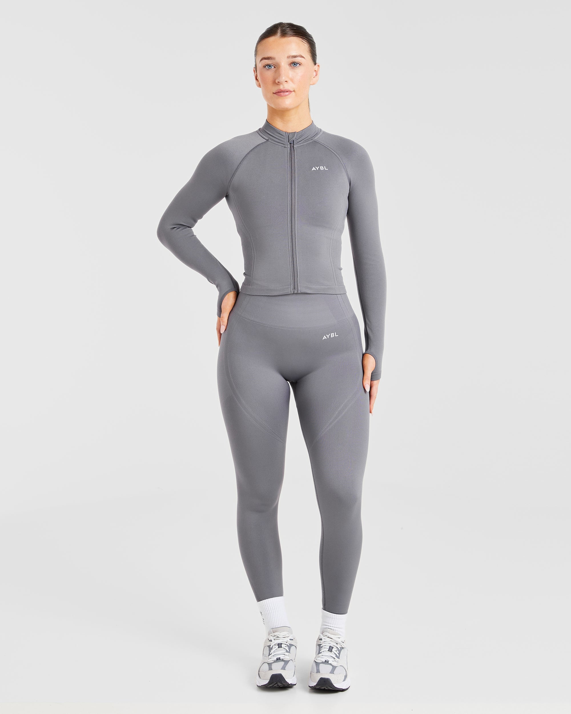 Balance V3 Seamless Zip Jacket - Charcoal Grijs