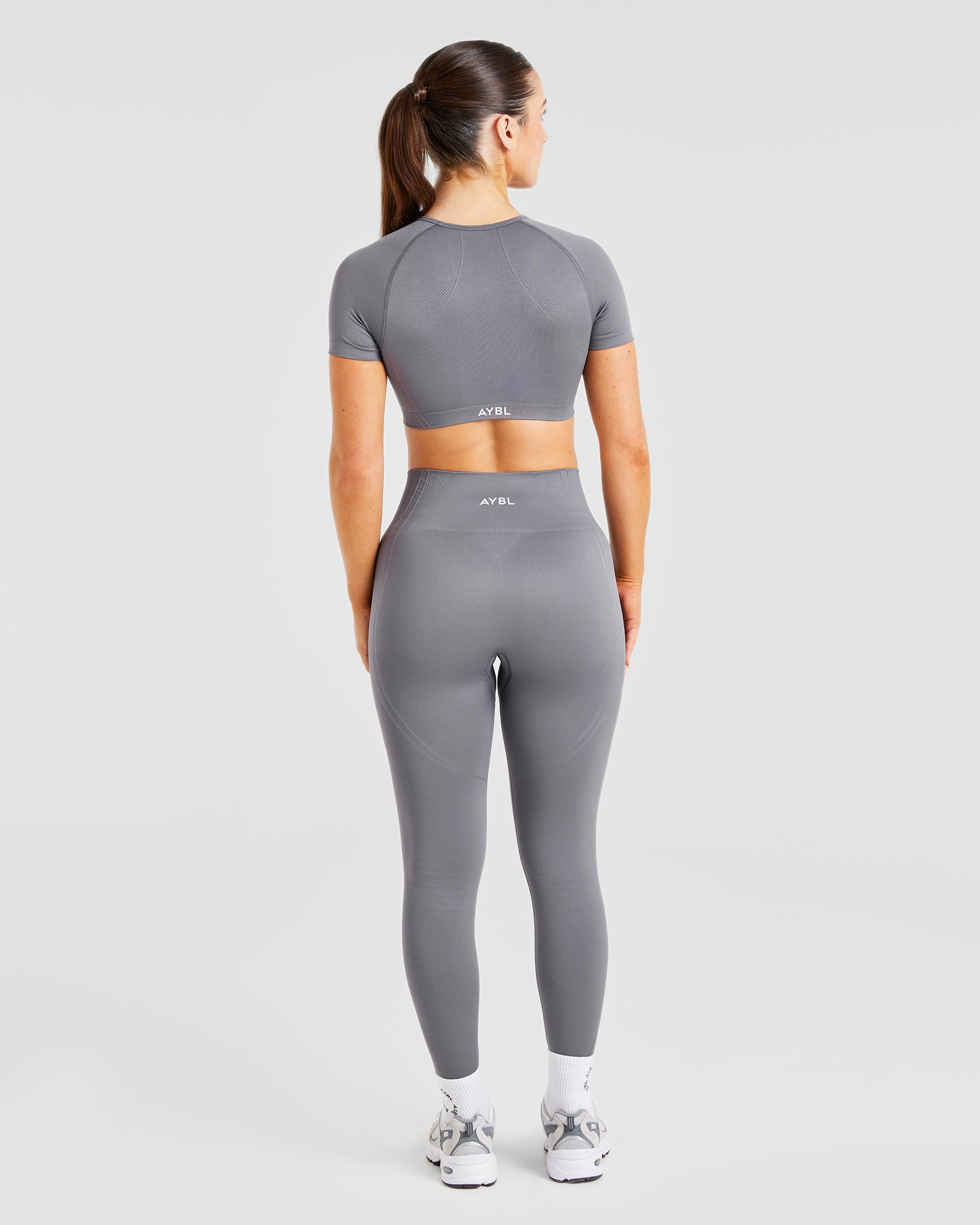 Balance V3 Seamless Crop Top - Charcoal Grijs