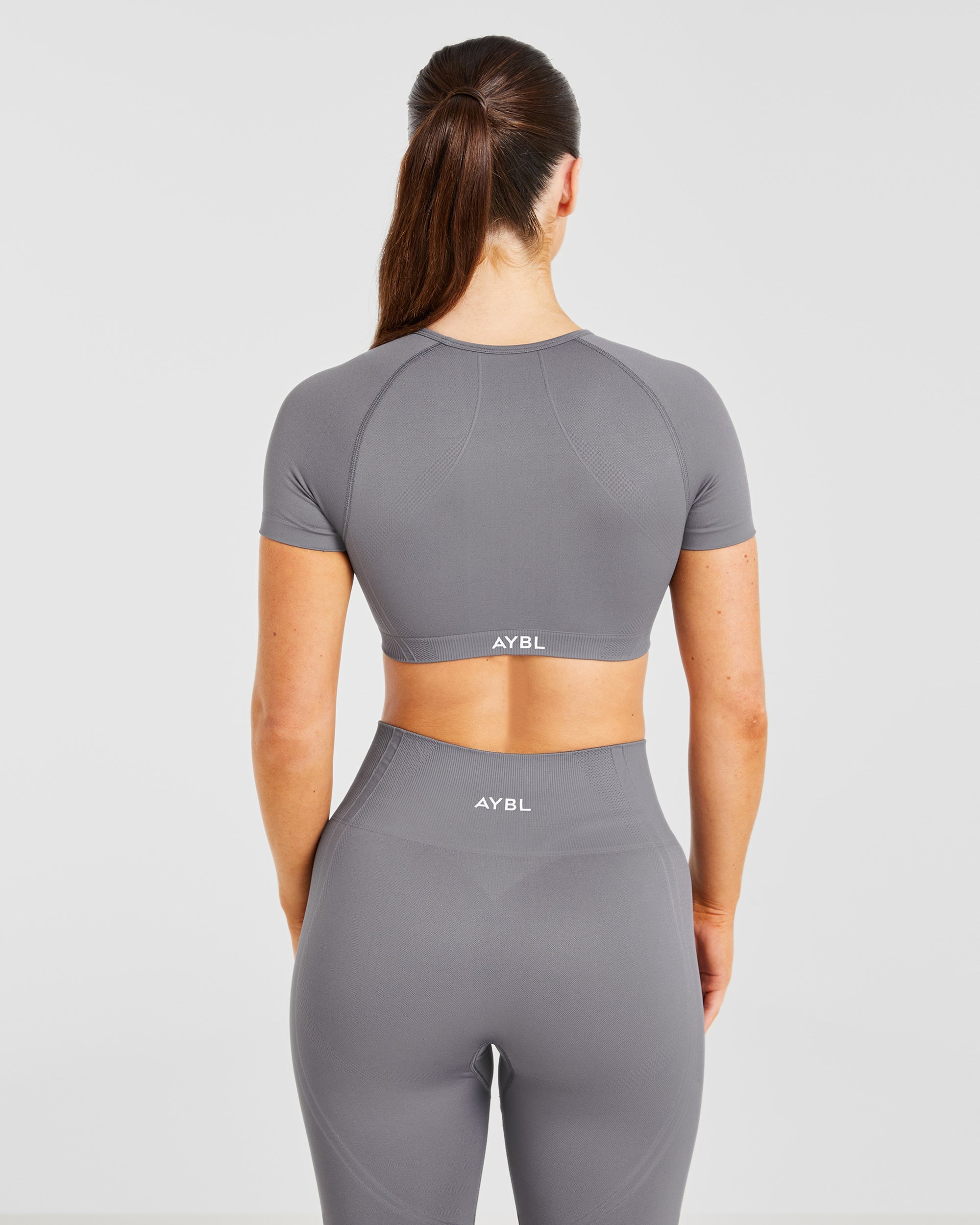 Balance V3 Seamless Crop Top - Charcoal Grijs