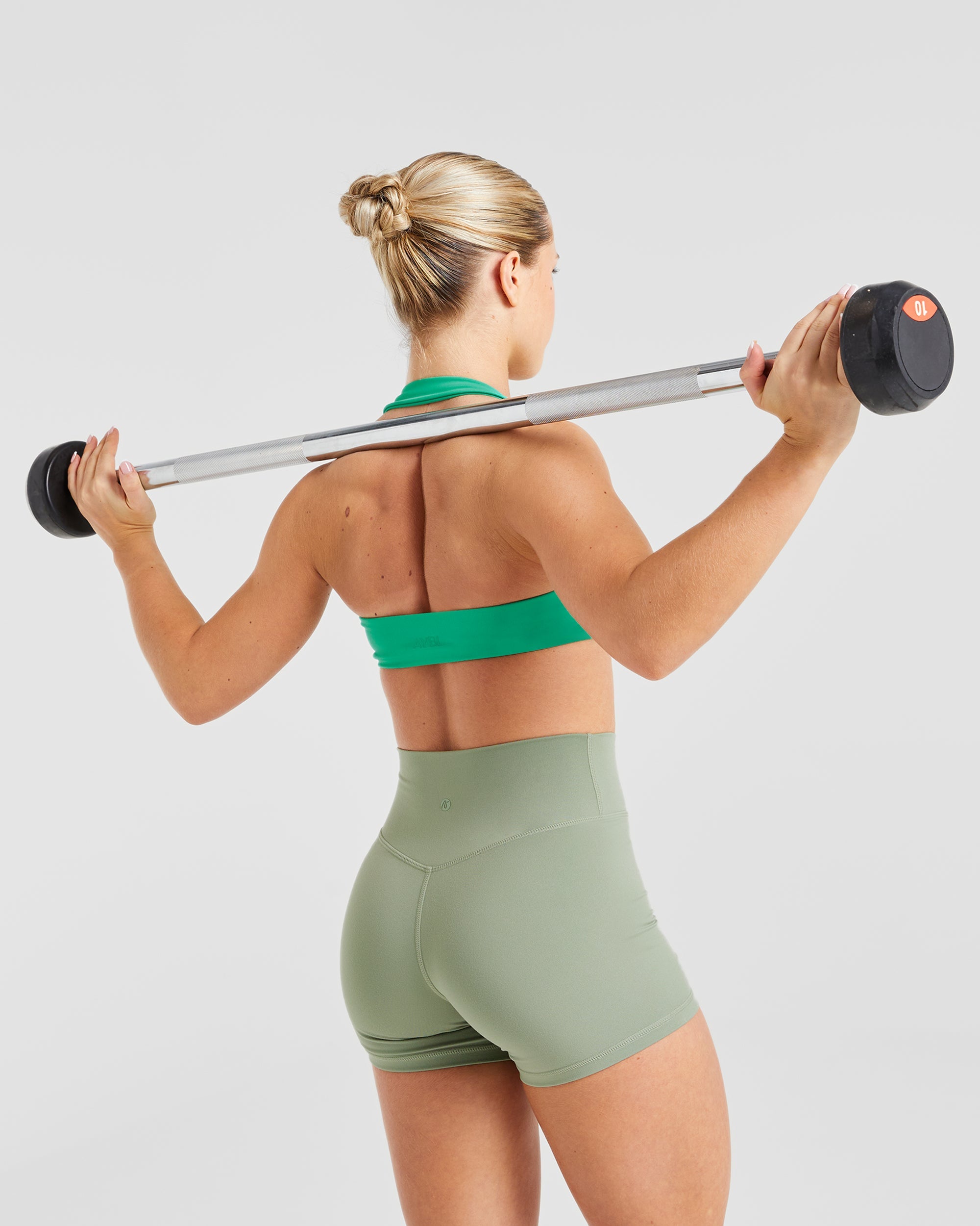 Essential Halterneck Sports Bra - Emerald Groen