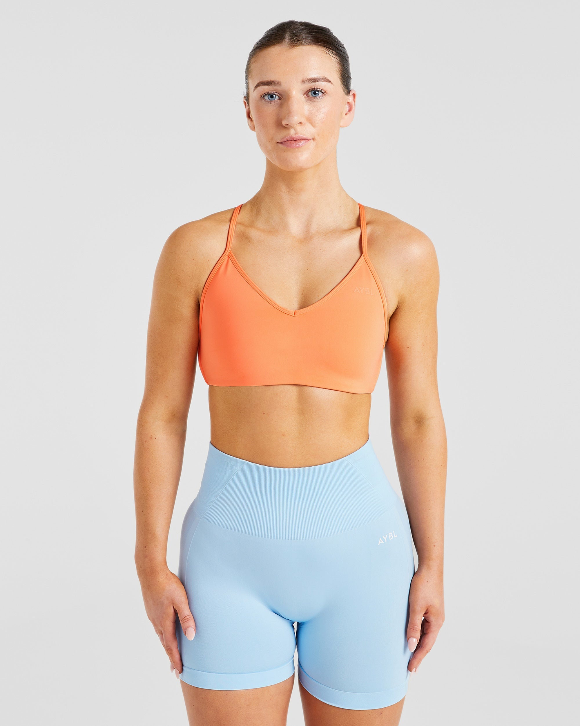 Essential Crossback Sports Bra - Papaja Oranje