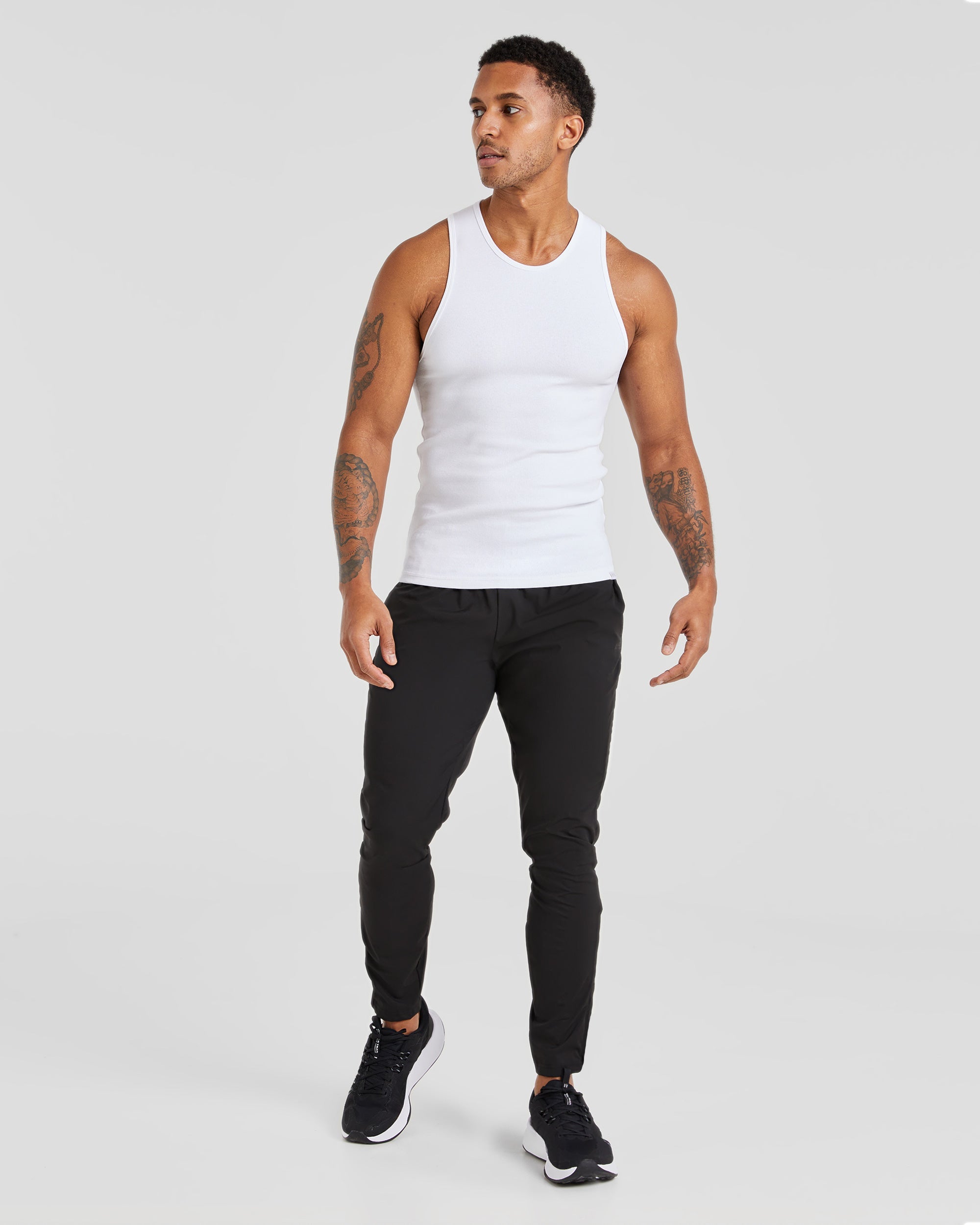 Essential Ribbed Tank - Wit