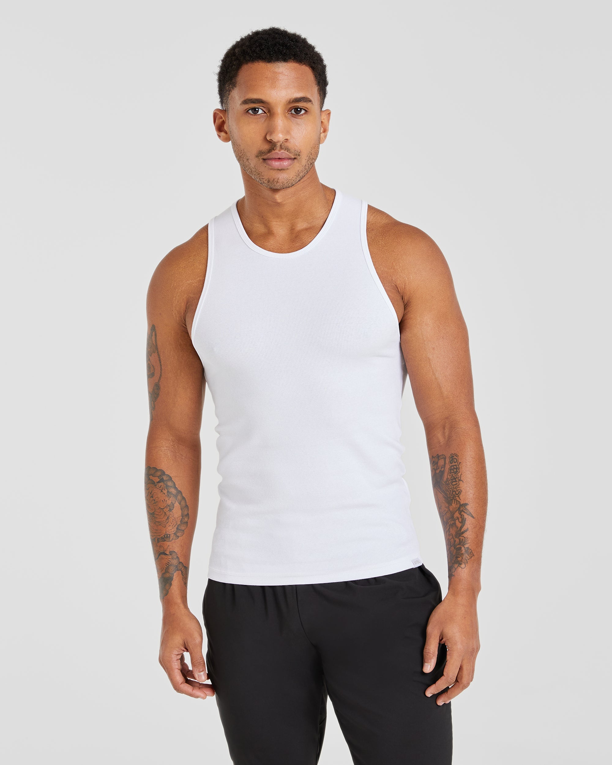 Essential Ribbed Tank - Wit