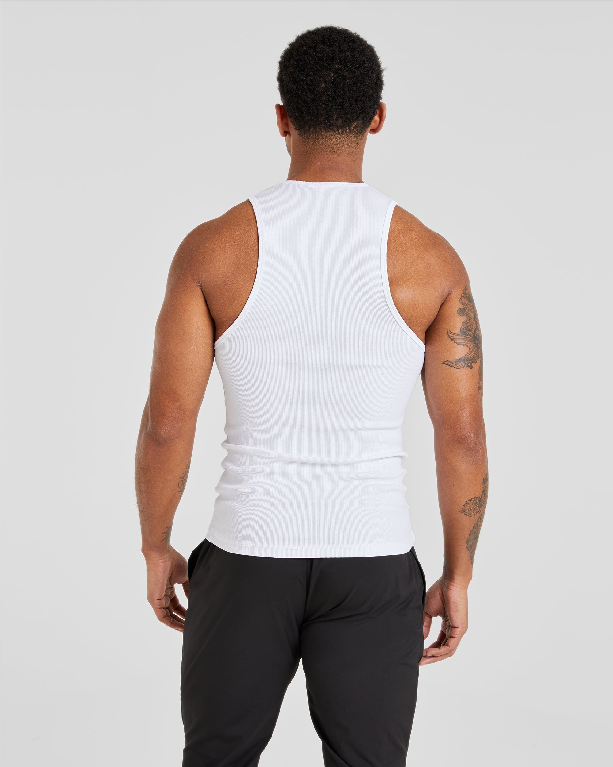 Essential Ribbed Tank - Wit