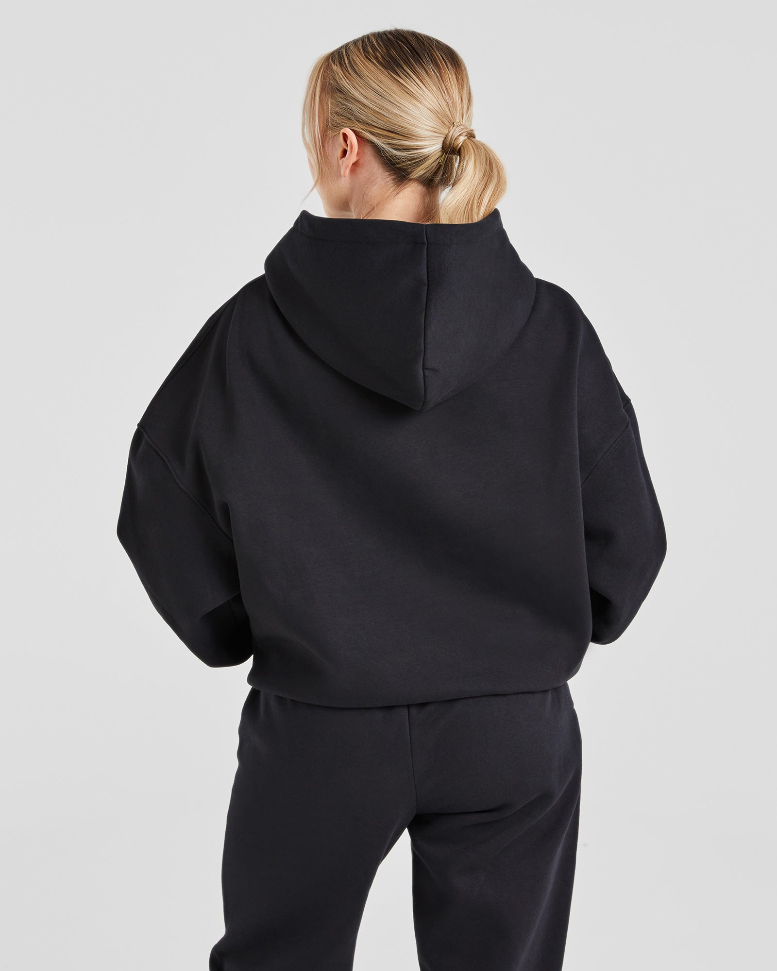 Varsity Graphic Oversized Hoodie - Zwart