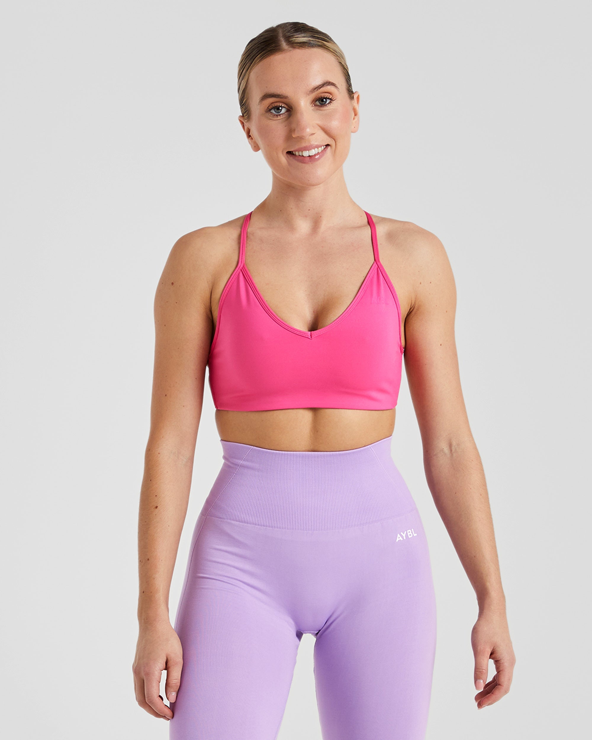 Essential Crossback Sports Bra - Warm Roze