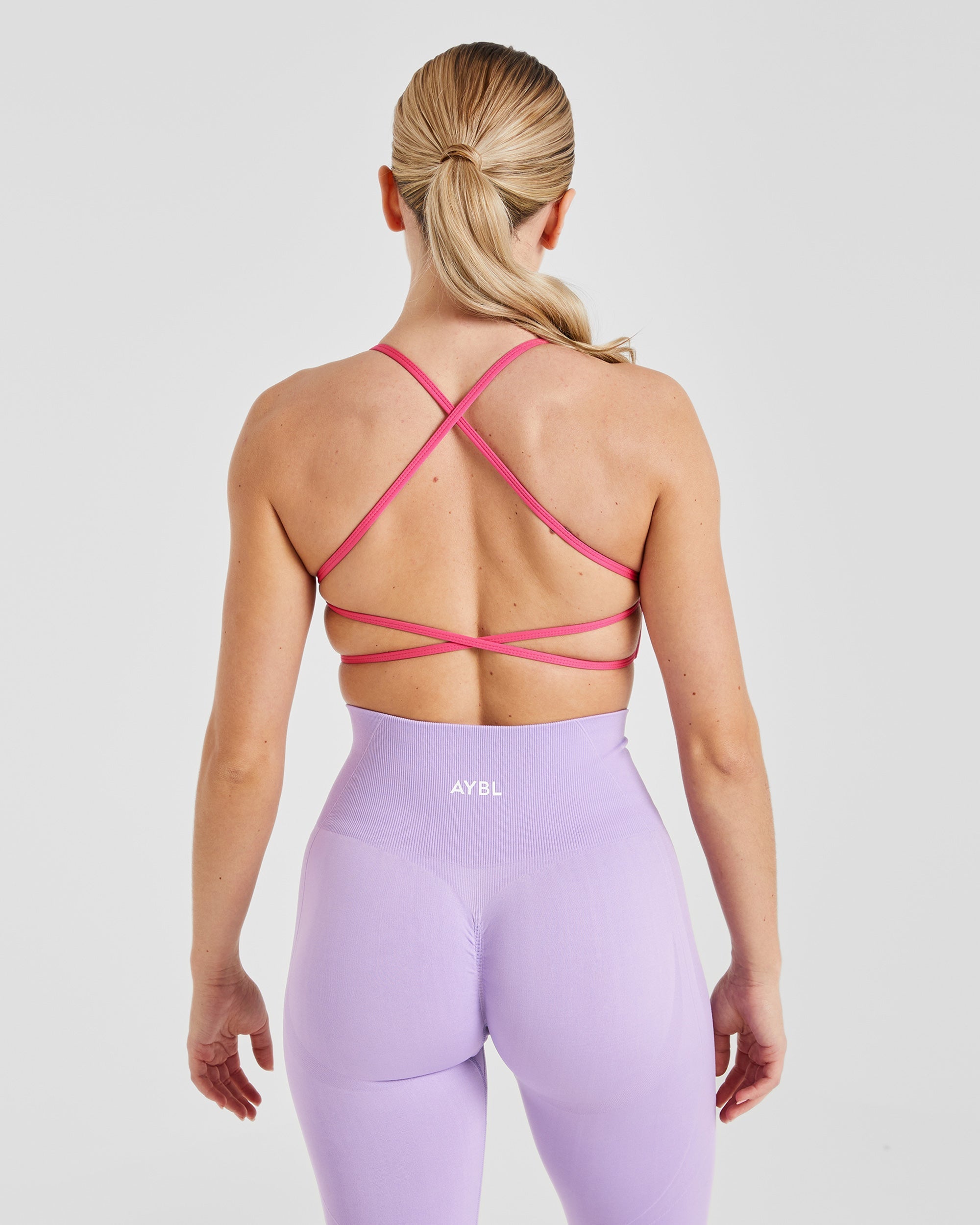 Essential Crossback Sports Bra - Warm Roze