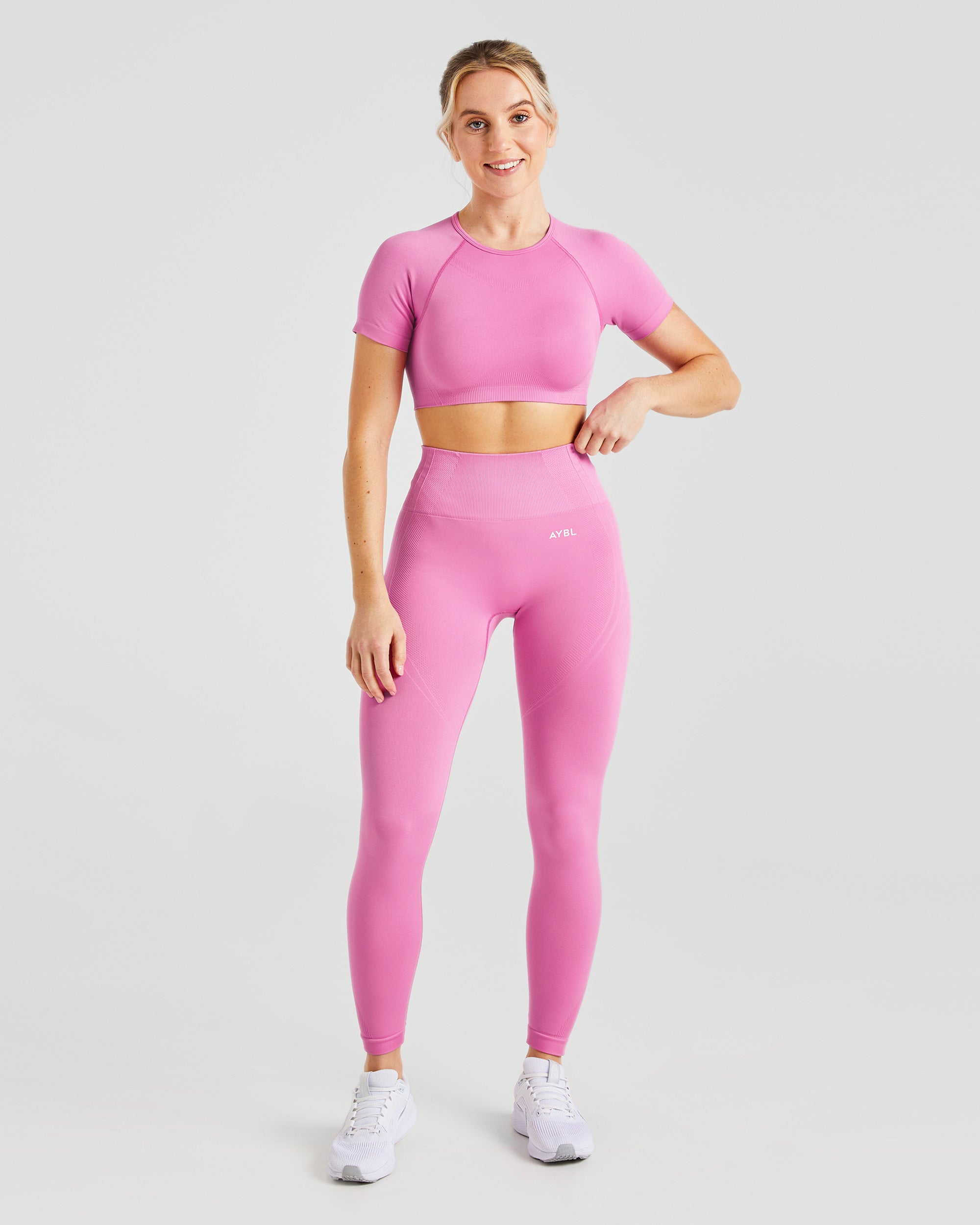 Balance V3 Seamless Crop Top - Bubblegum Roze