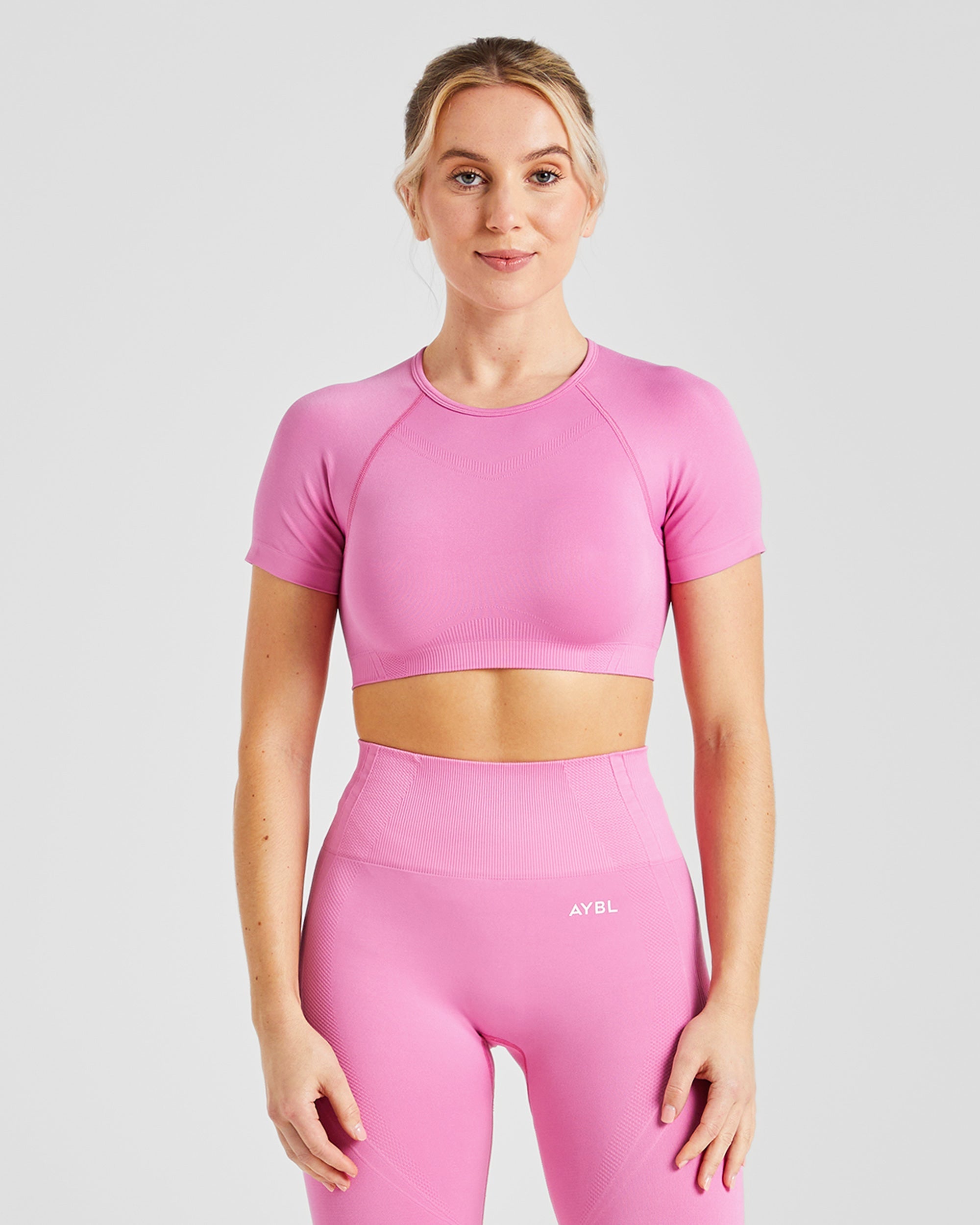 Balance V3 Seamless Crop Top - Bubblegum Roze