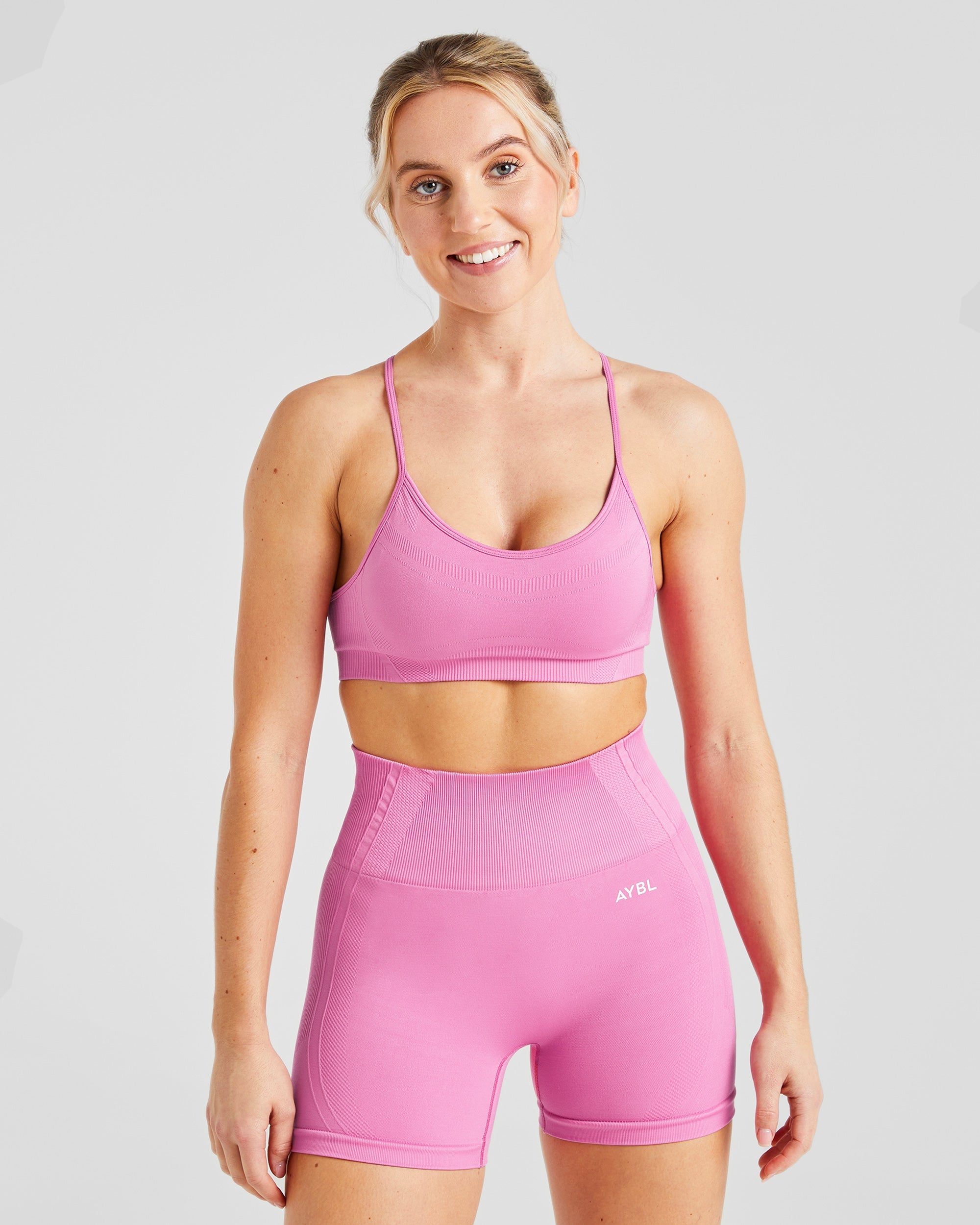 Balance V3 Seamless Strappy Sports Bra - Bubblegum Roze