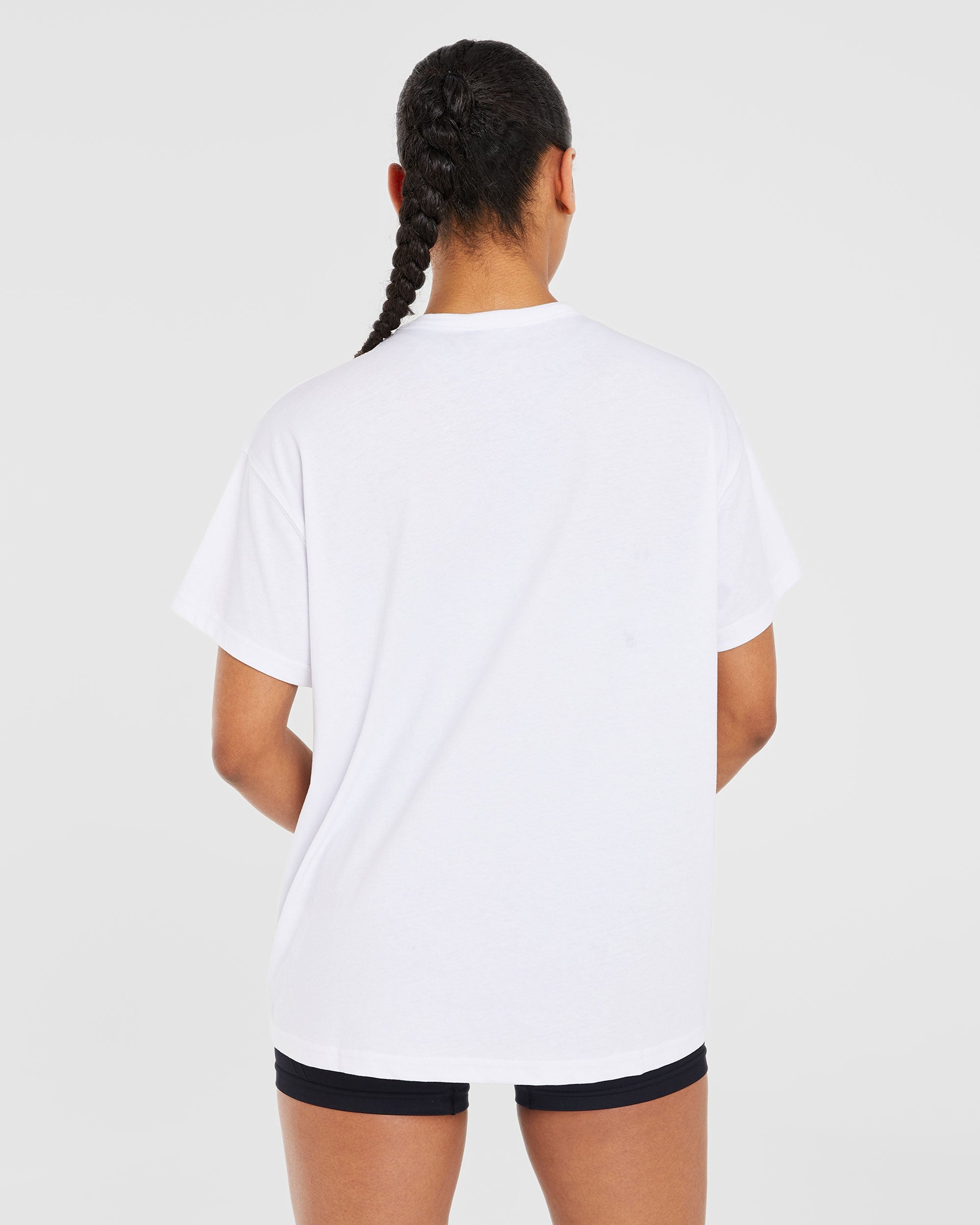 Classic Varsity Oversized T Shirt - Wit