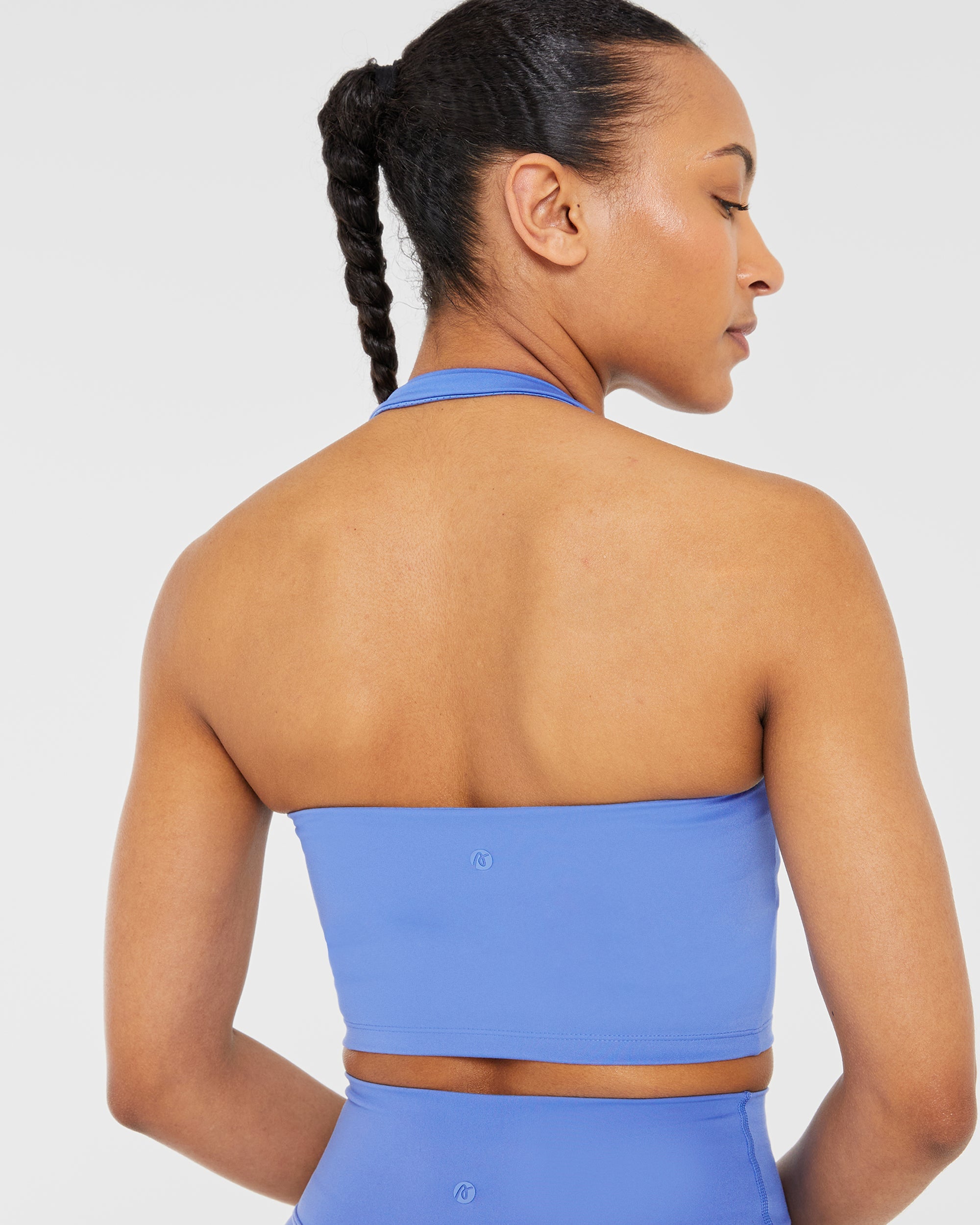 Staple Halterneck Crop Top - Cobalt Blauw