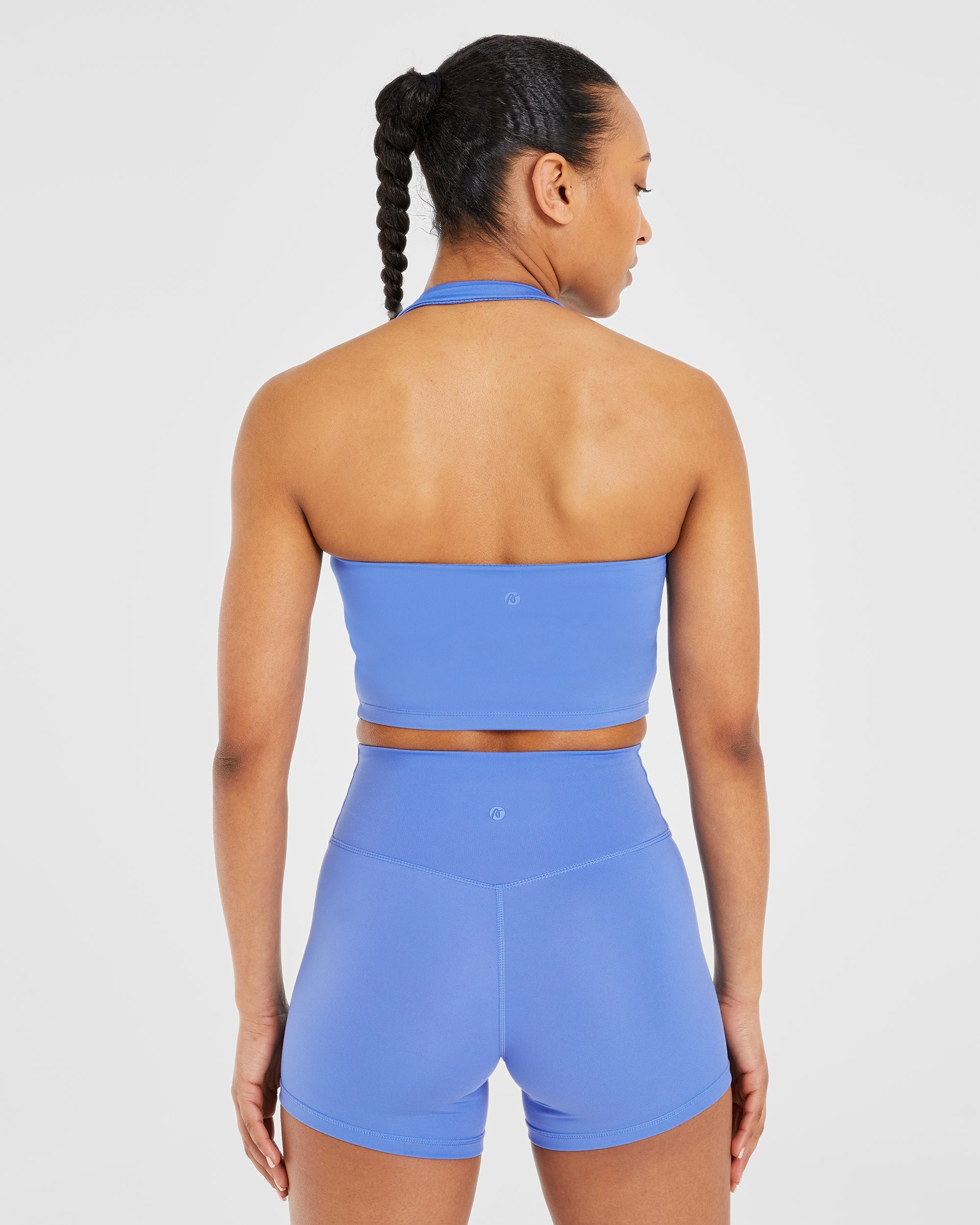 Staple Halterneck Crop Top - Cobalt Blauw