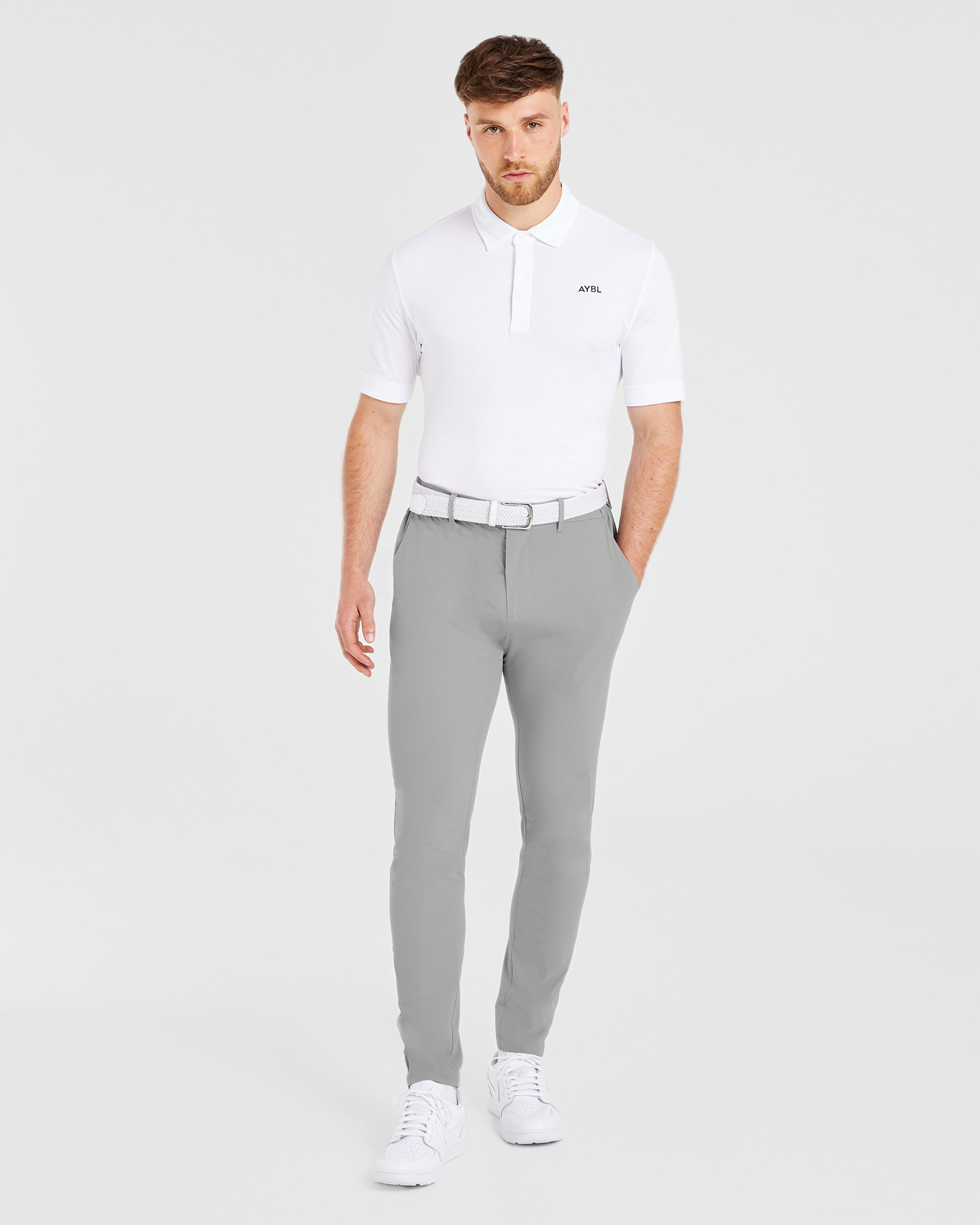 Performance Seamless Polo Shirt - Wit