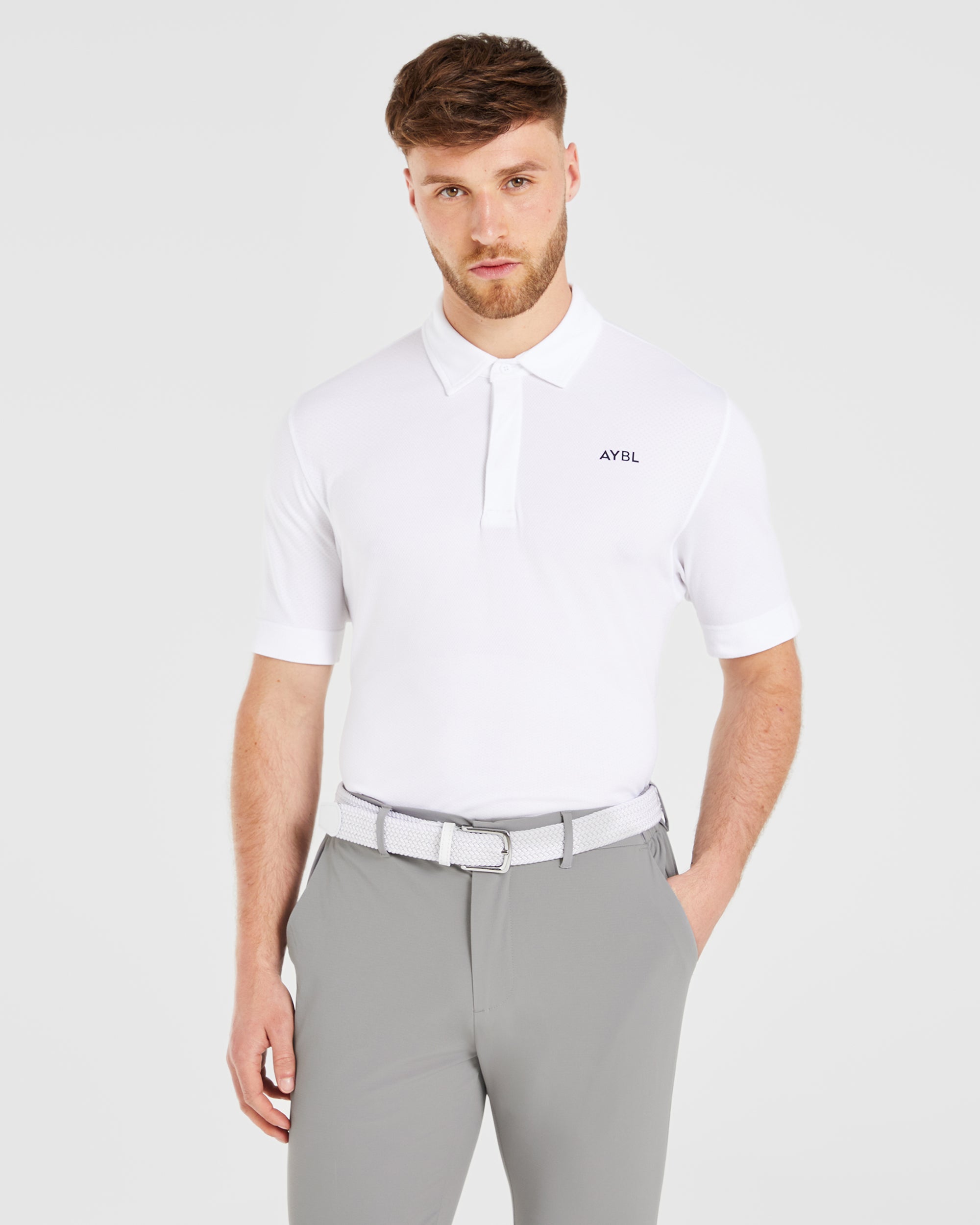 Performance Seamless Polo Shirt - Wit