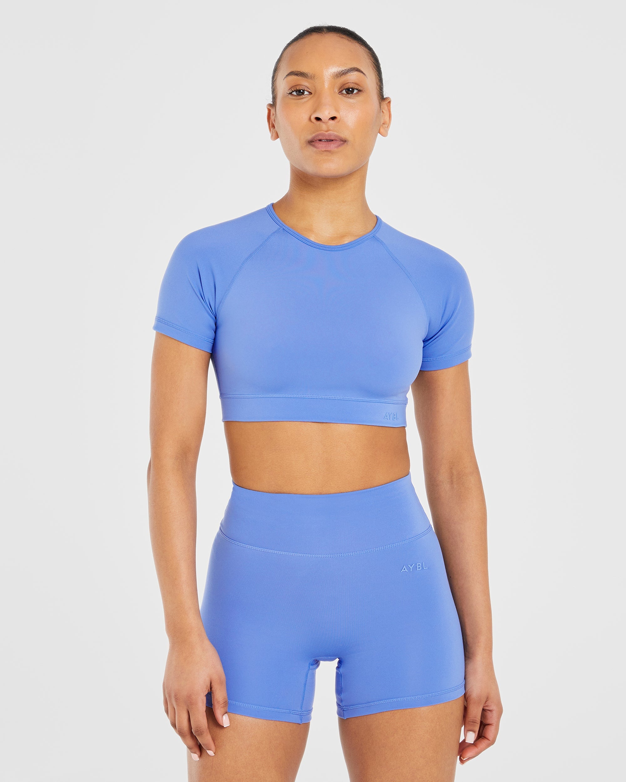 Staple Crop Top - Cobalt Blauw