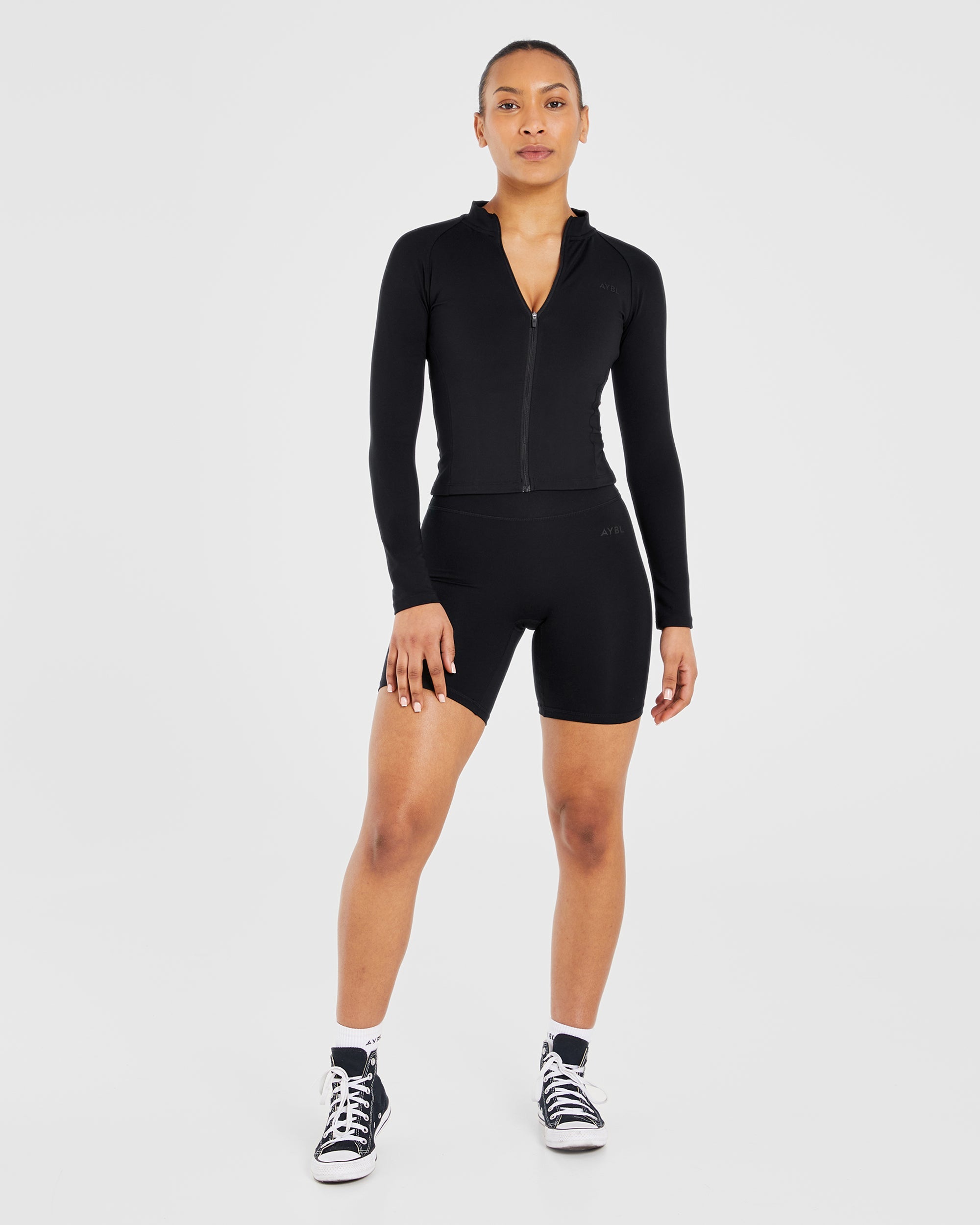 Staple Longline Zip Jacket - Zwart