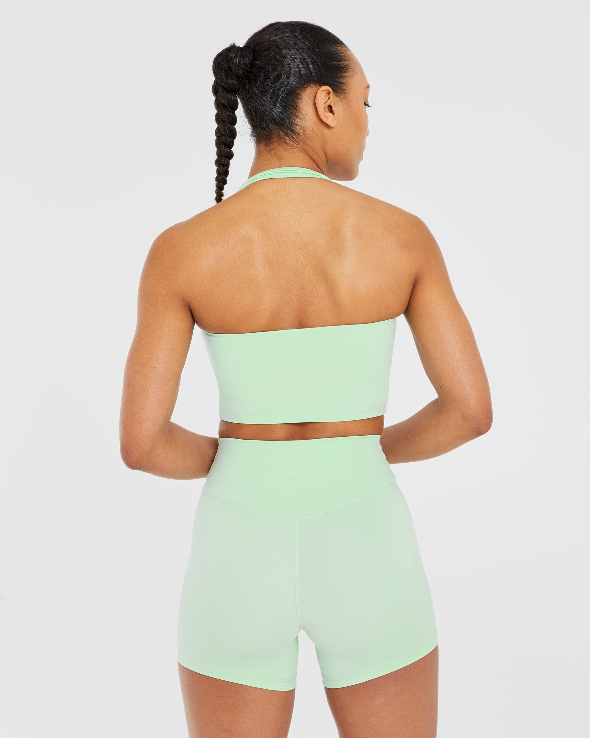 Staple Halterneck Crop Top - Mint Groen