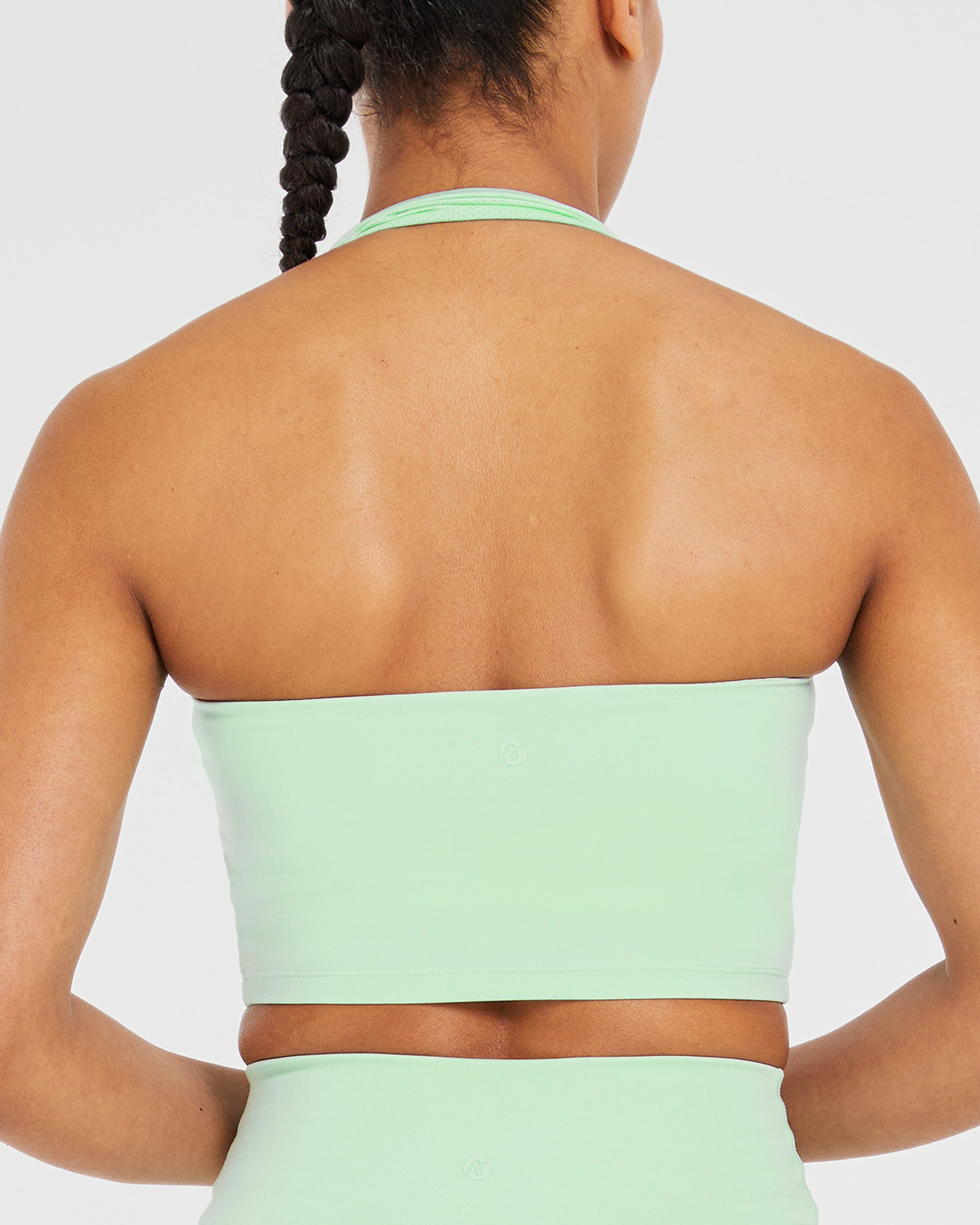 Staple Halterneck Crop Top - Mint Groen