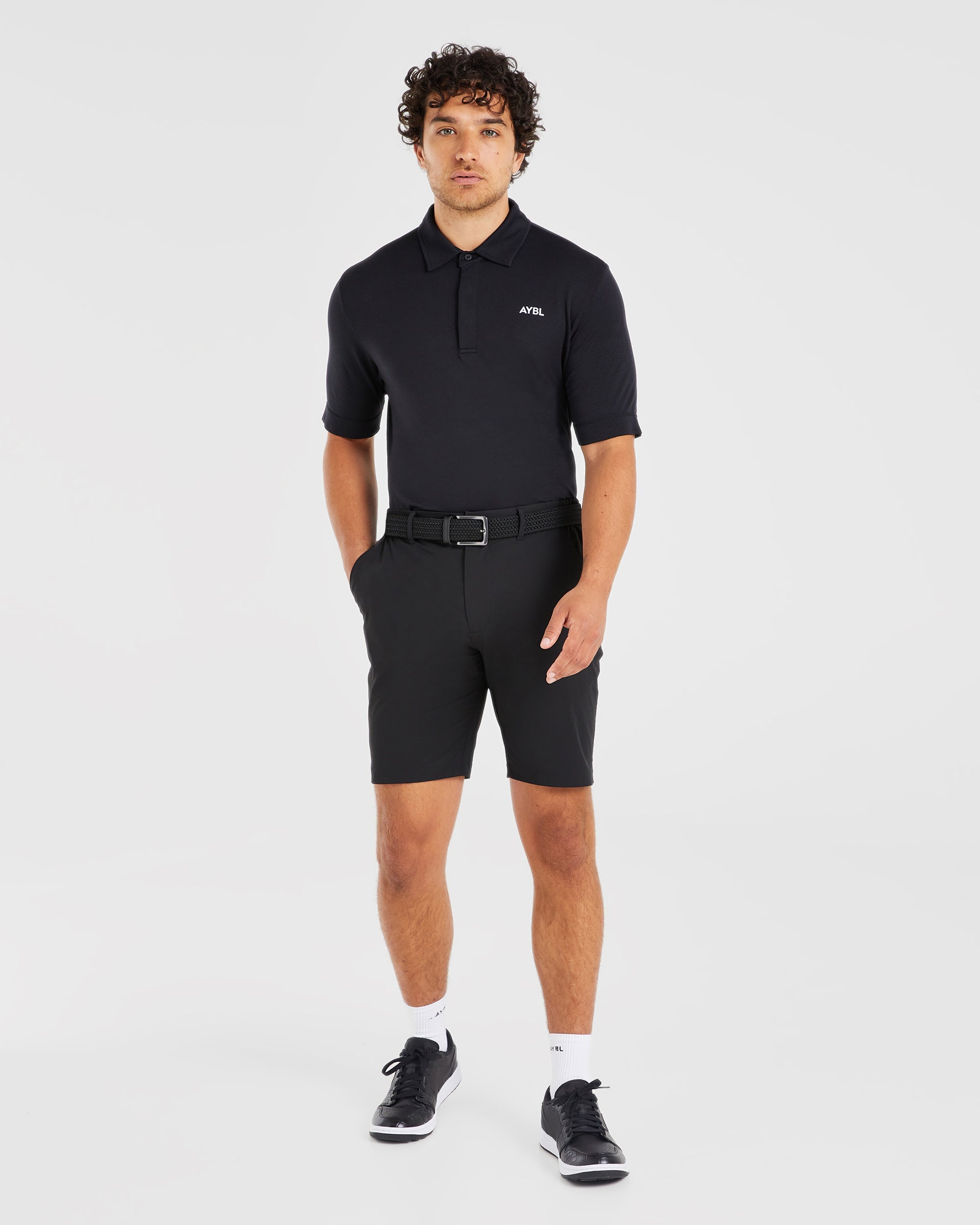 Performance Seamless Polo Shirt - Zwart