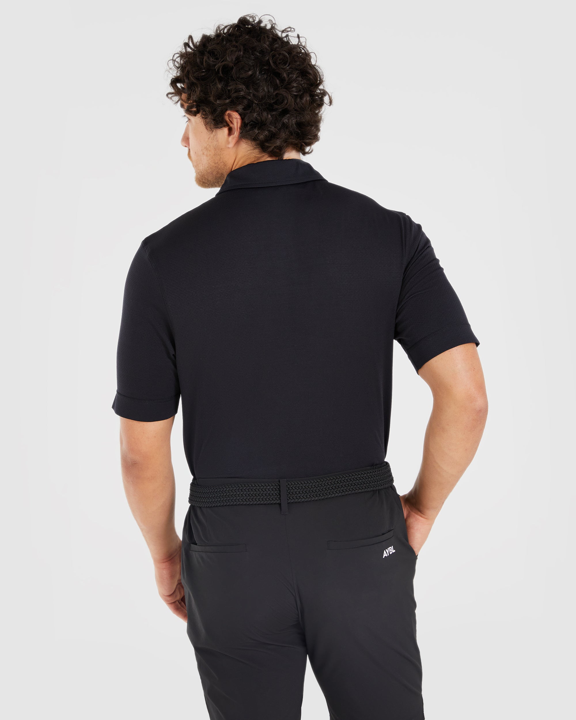 Performance Seamless Polo Shirt - Zwart