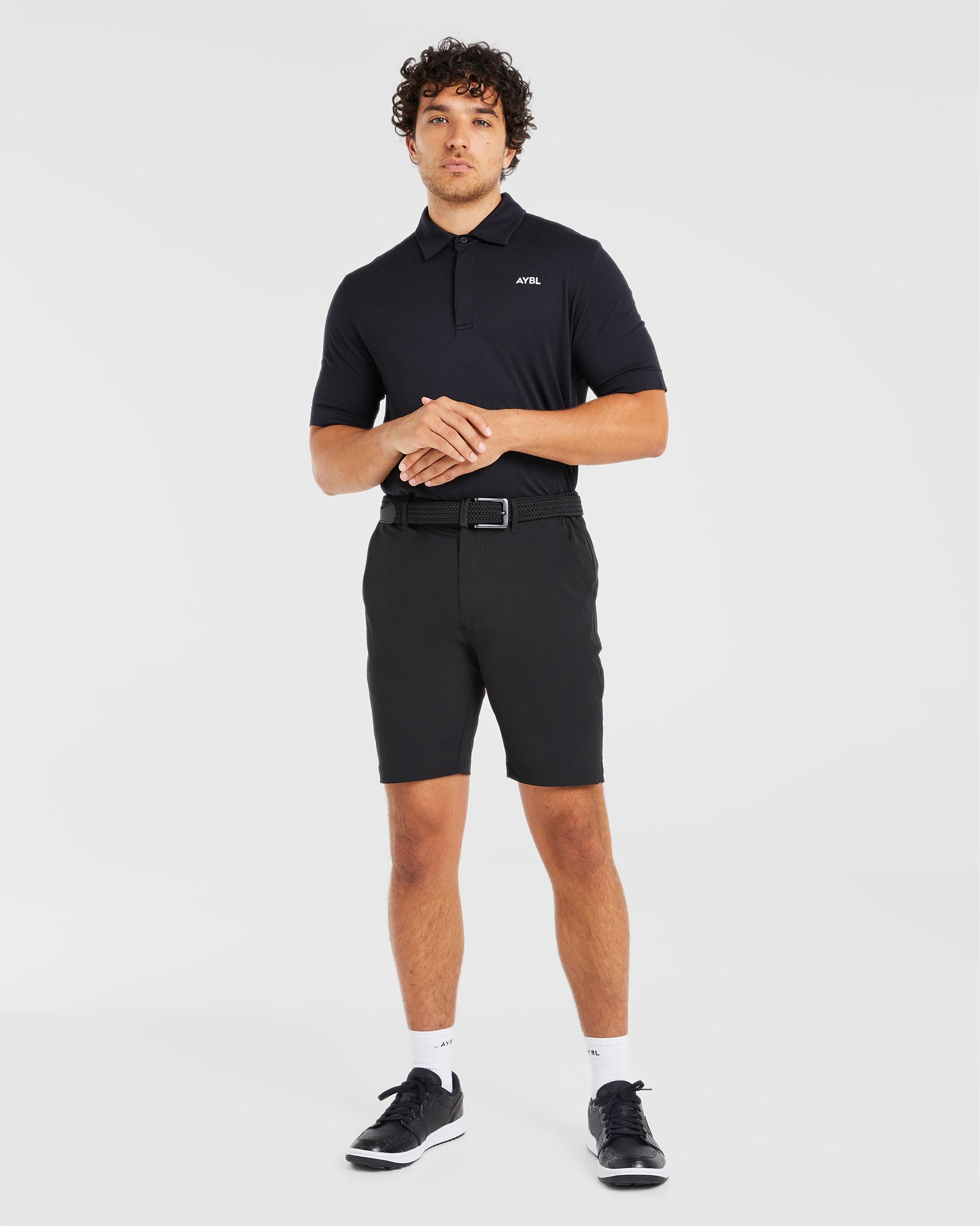 Performance Seamless Polo Shirt - Zwart