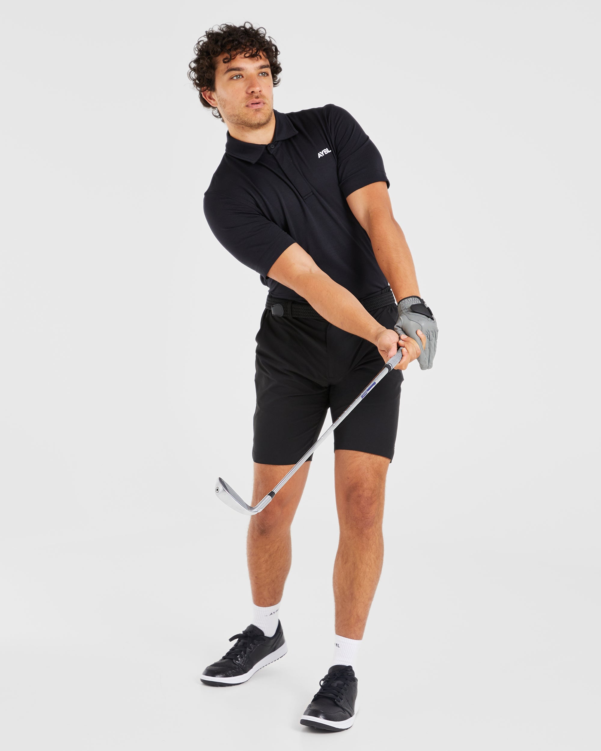 Performance Seamless Polo Shirt - Zwart