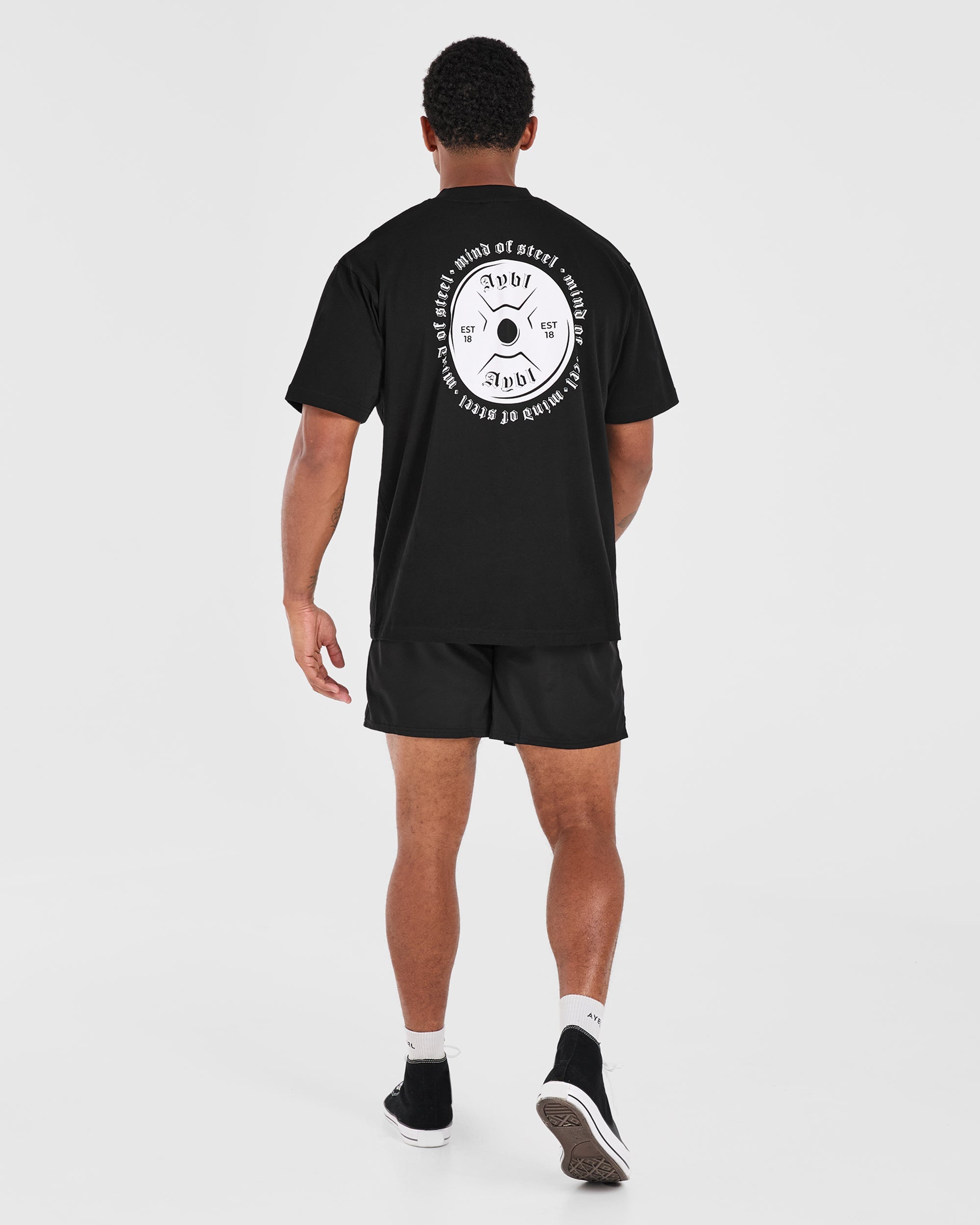 Mind of Steel Oversized T Shirt - Zwart