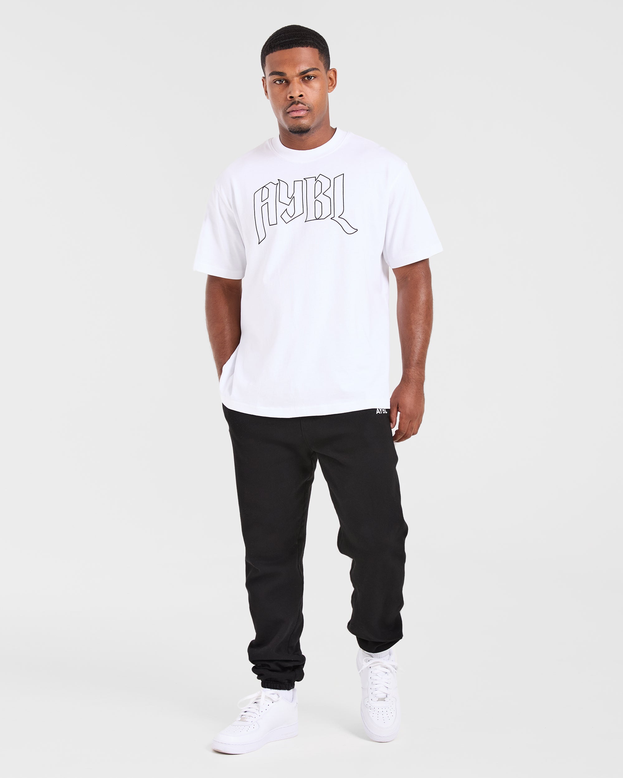 Gothic Oversized T Shirt - Wit