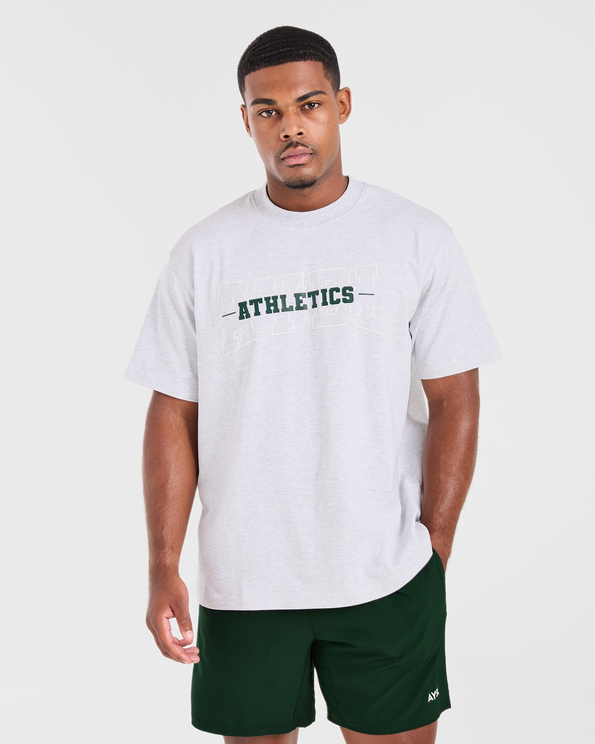 Athletics Oversized T Shirt - Grijs Marl