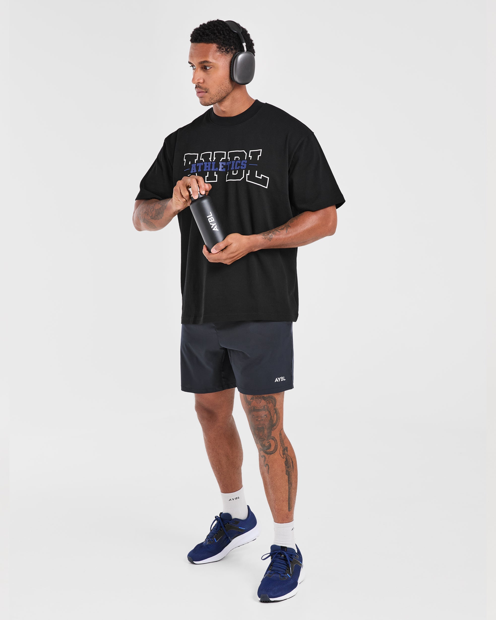 Athletics Oversized T Shirt - Zwart