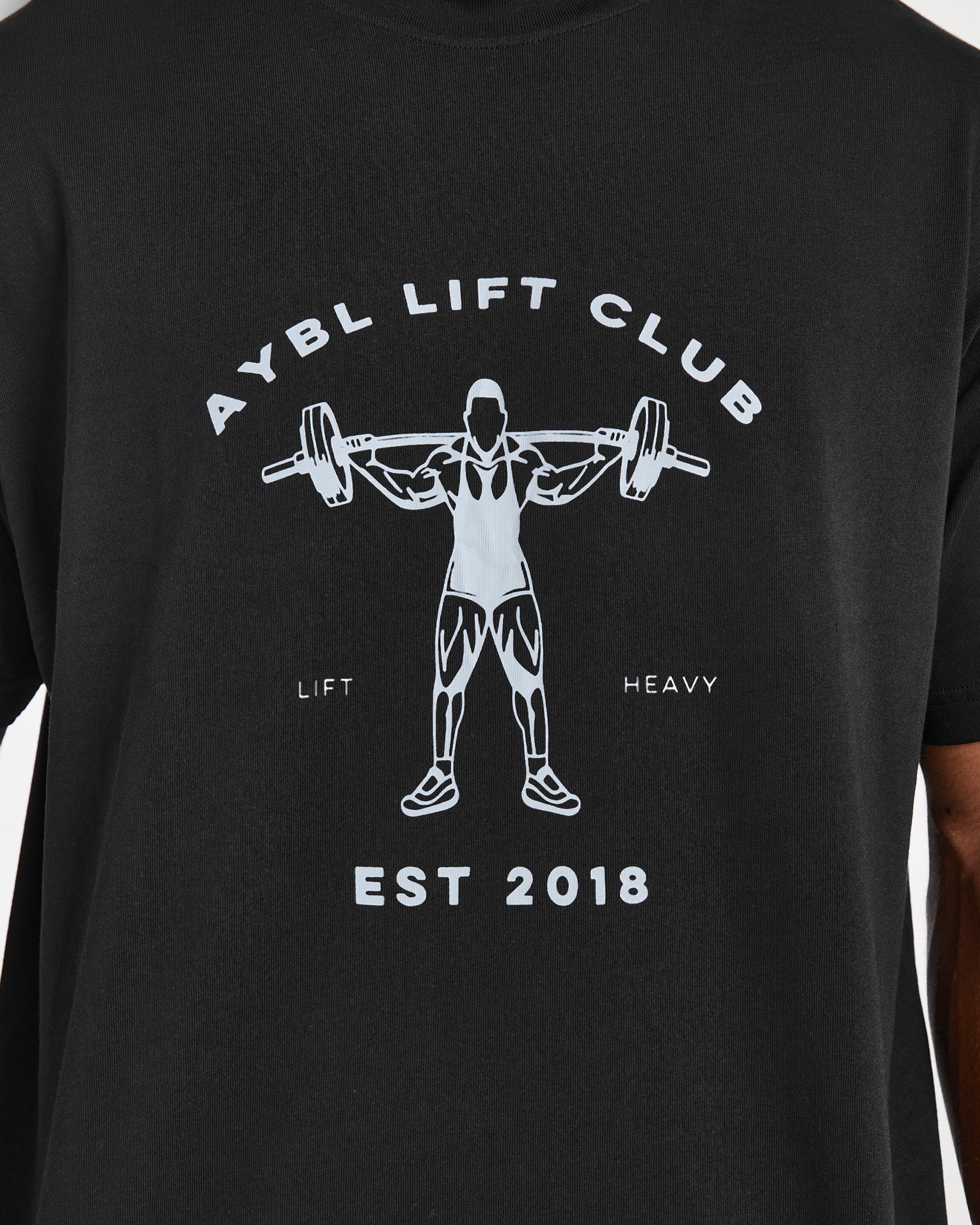 Lift Club Oversized T Shirt - Zwart