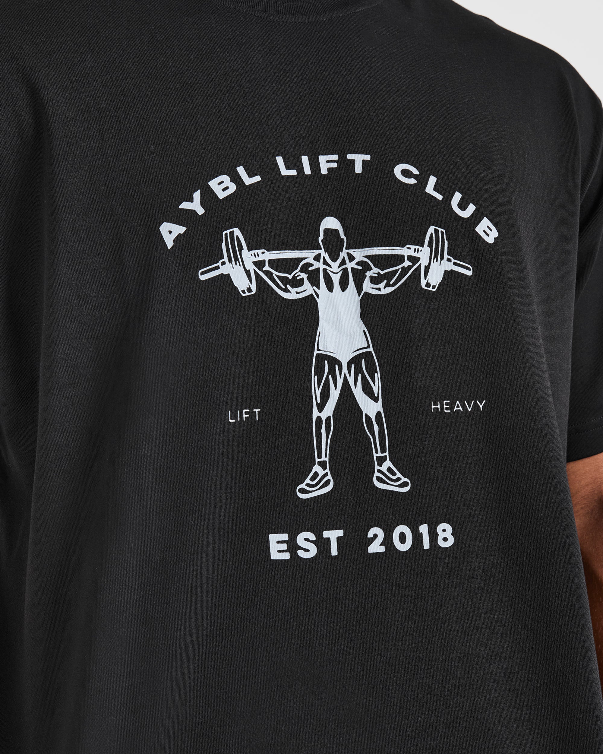 Lift Club Oversized T Shirt - Zwart