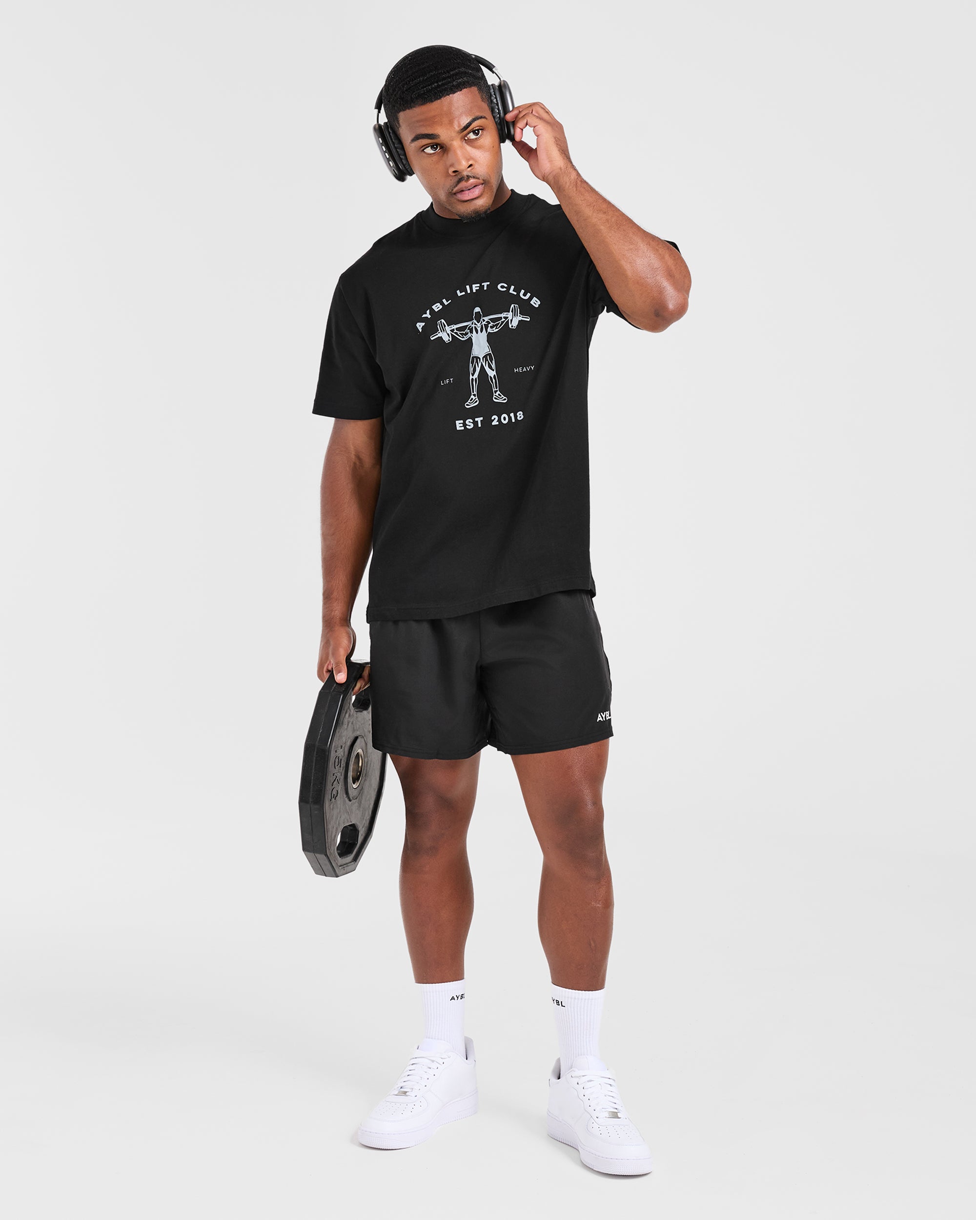 Lift Club Oversized T Shirt - Zwart