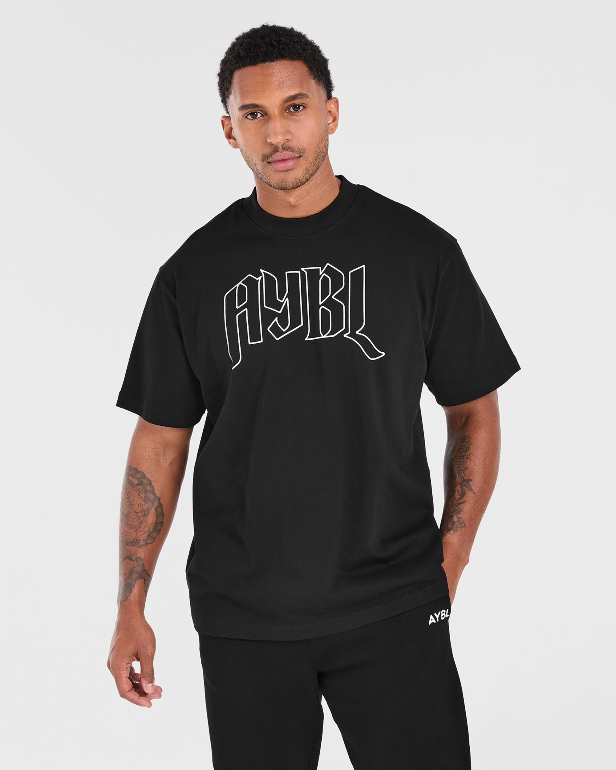 Gothic Oversized T Shirt - Zwart