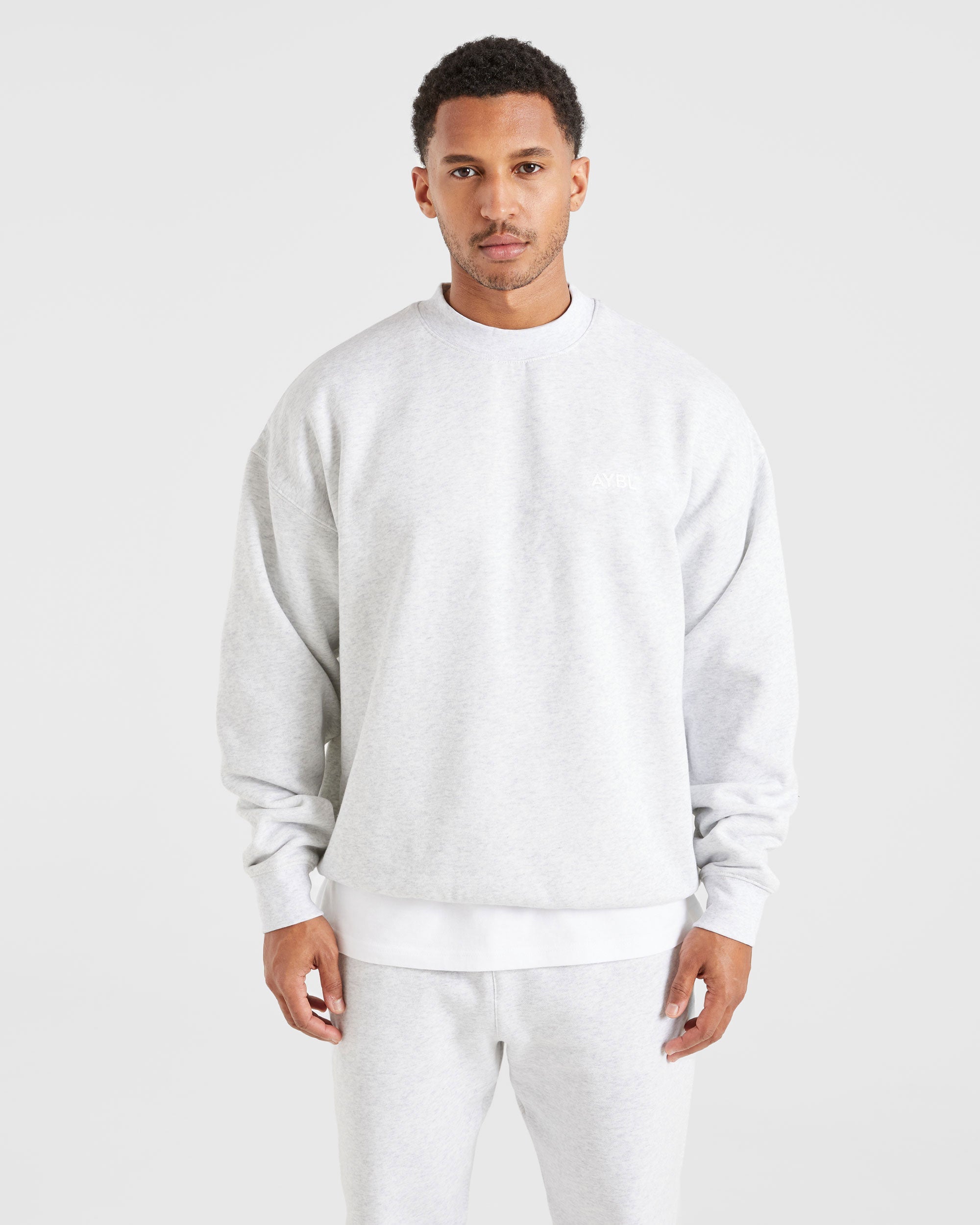 Essential Oversized Sweater - Grey Marl
