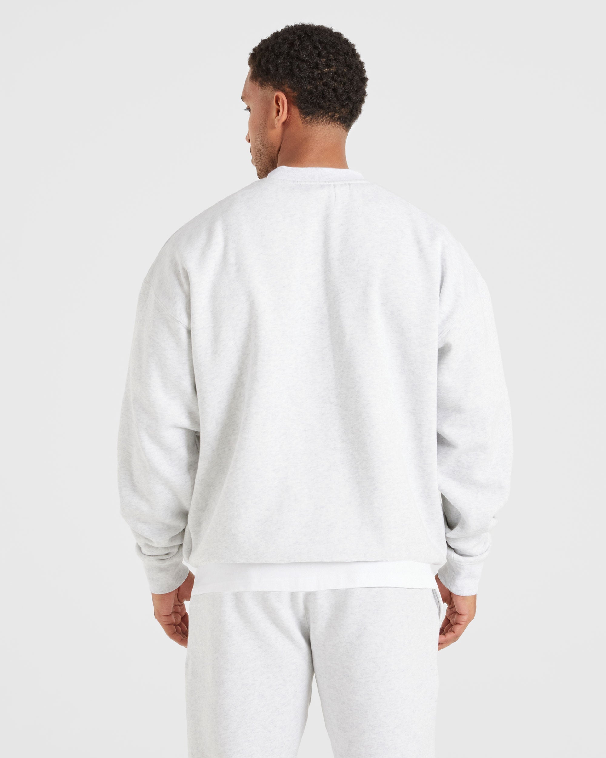 Essential Oversized Sweater - Grey Marl