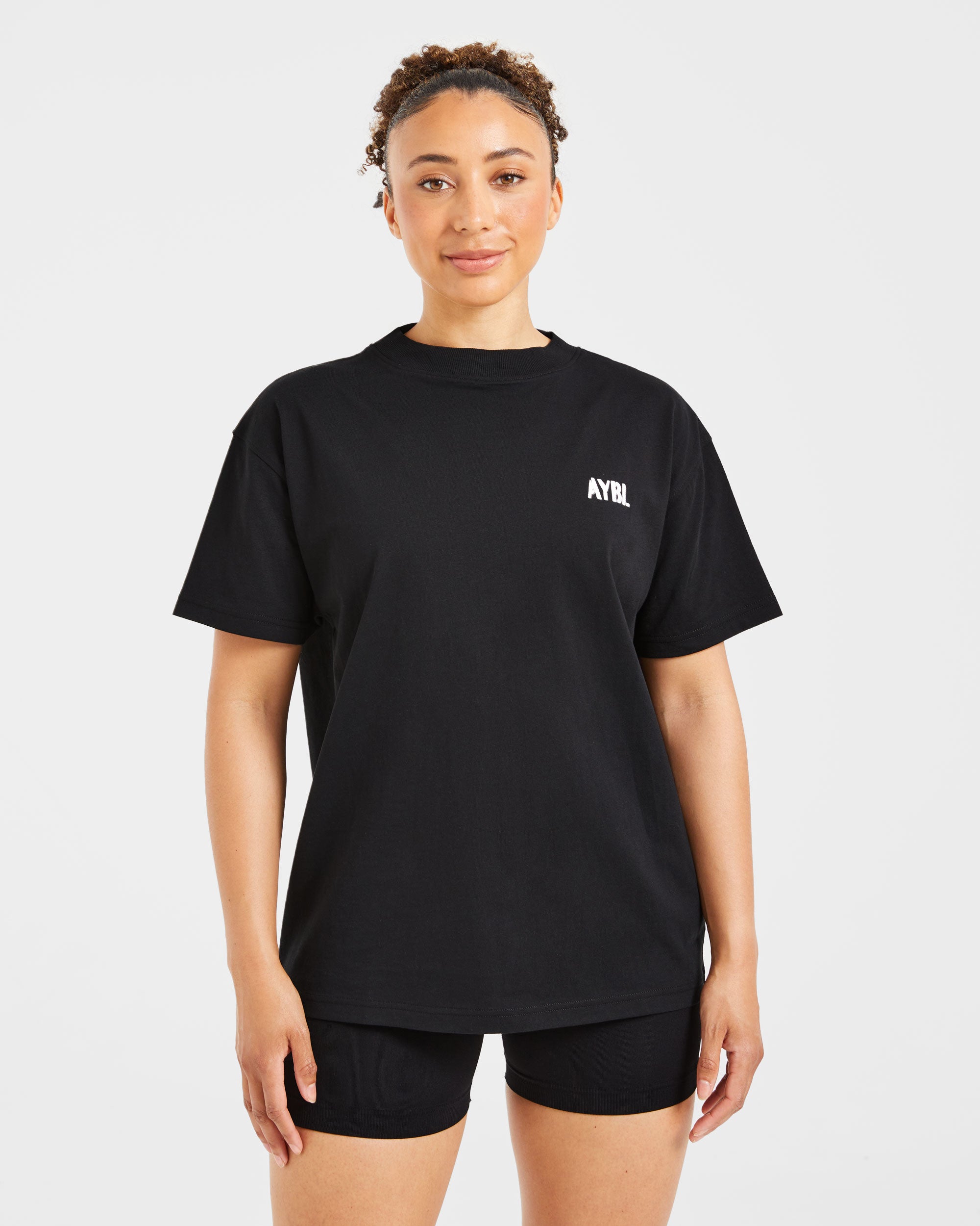 Athletics Strength Club Oversized T Shirt - Zwart