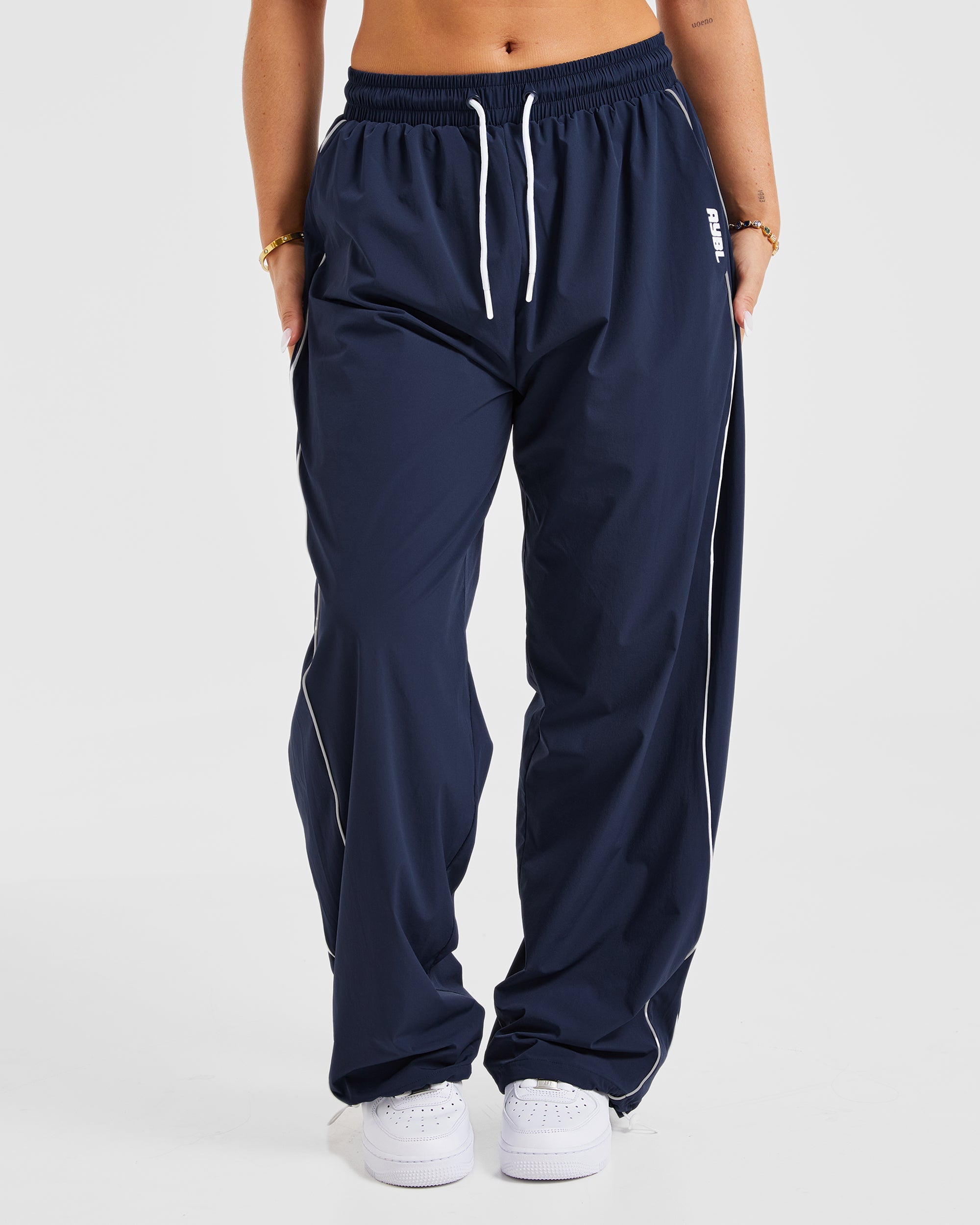 Justine Oversized Track Joggers - Navy