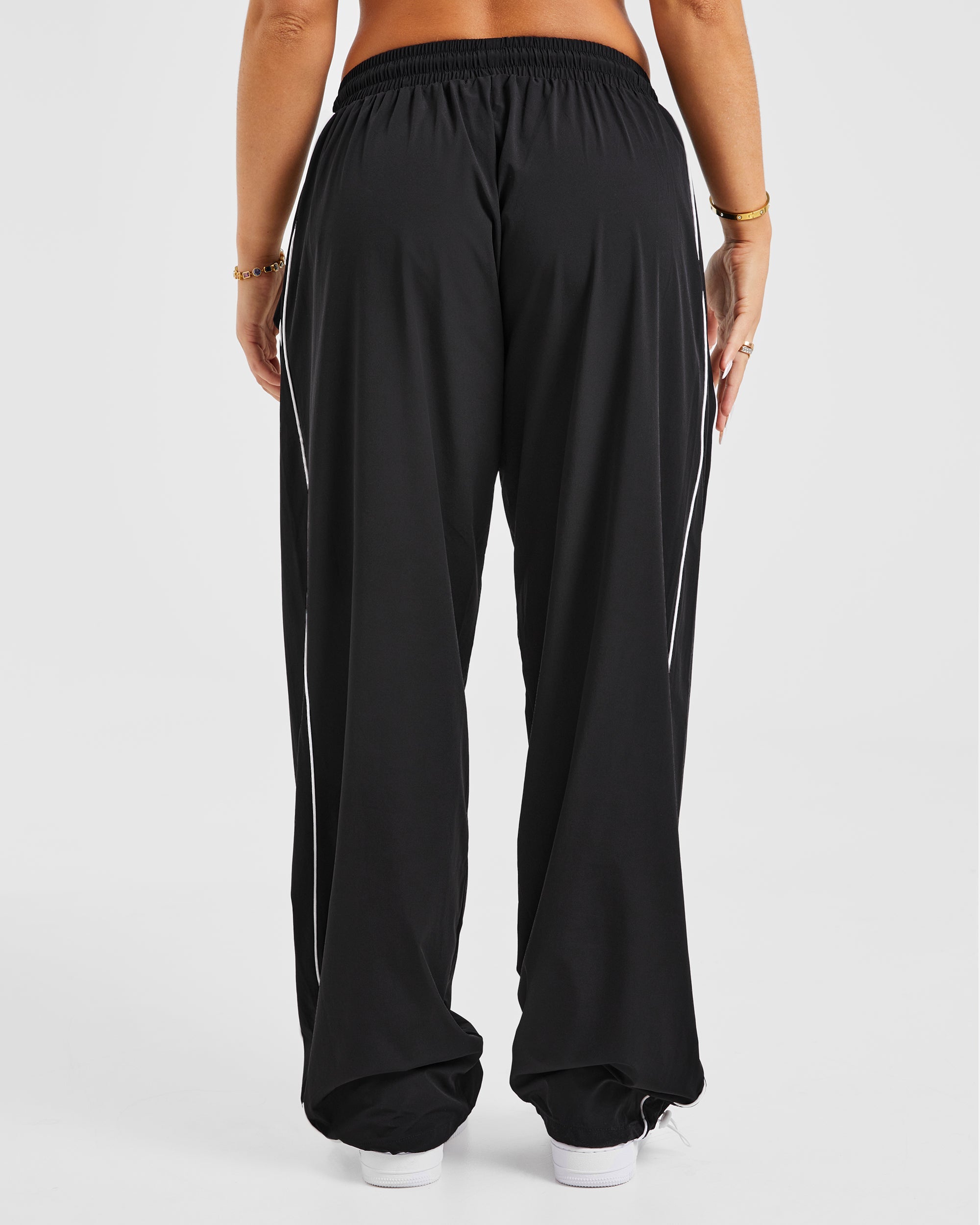 Justine Oversized Track Joggers - Zwart