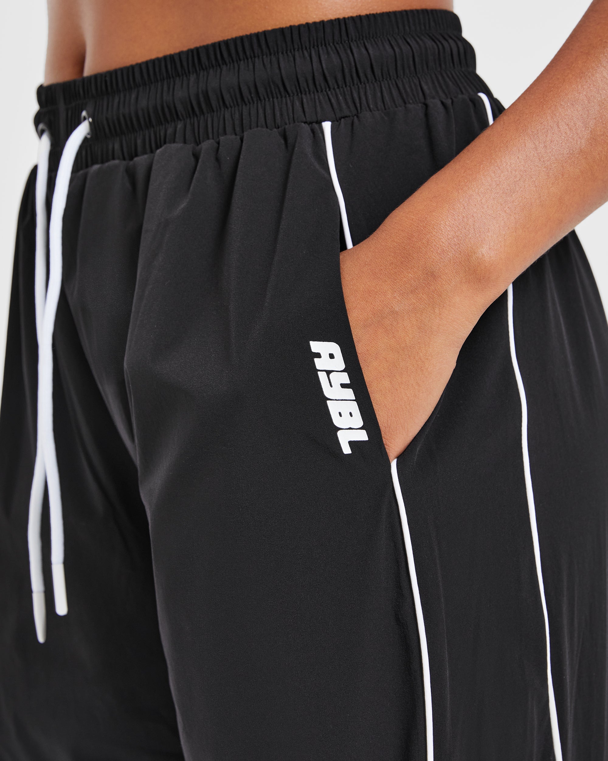 Justine Oversized Track Joggers - Zwart