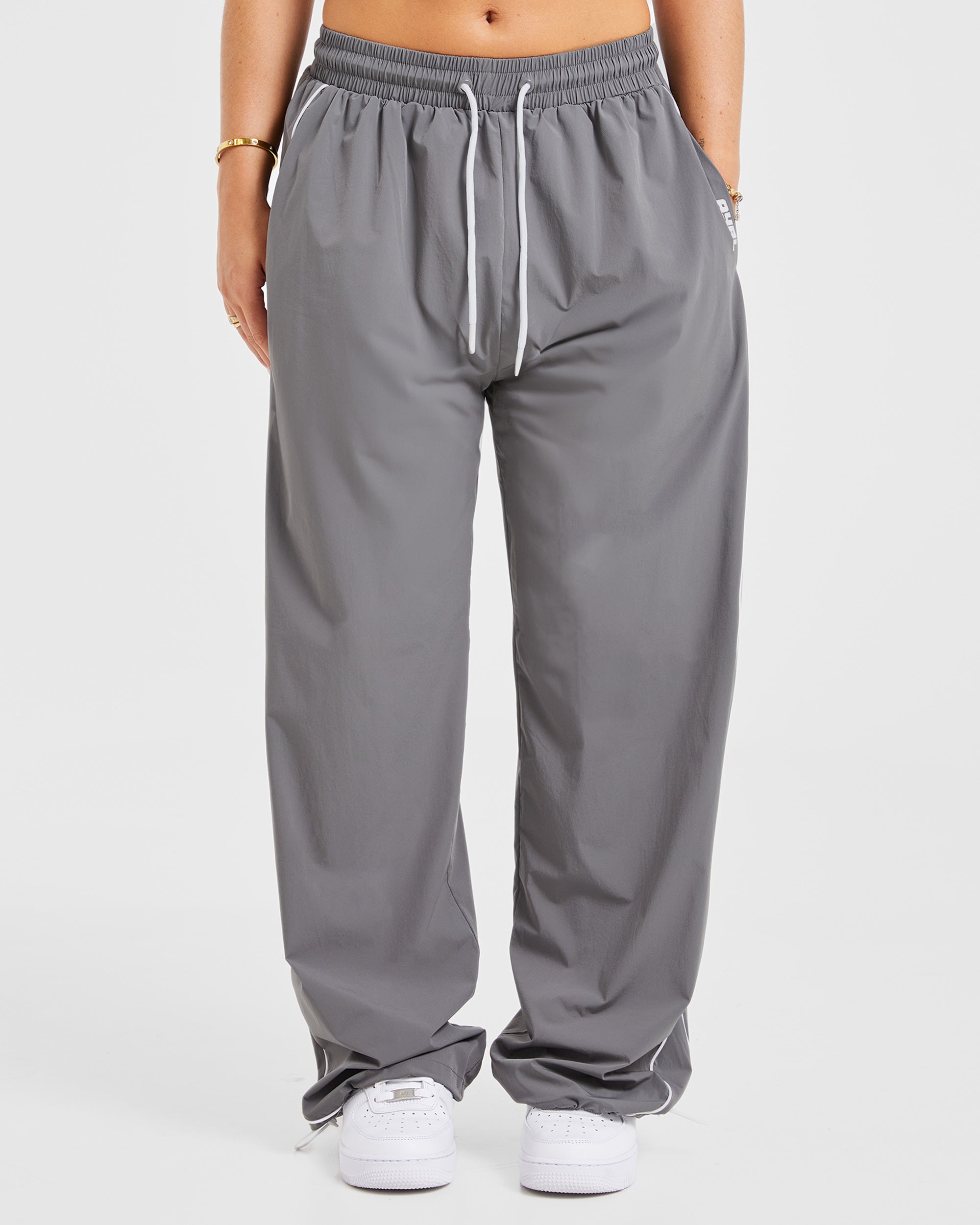 Justine Oversized Track Joggers - Grijs