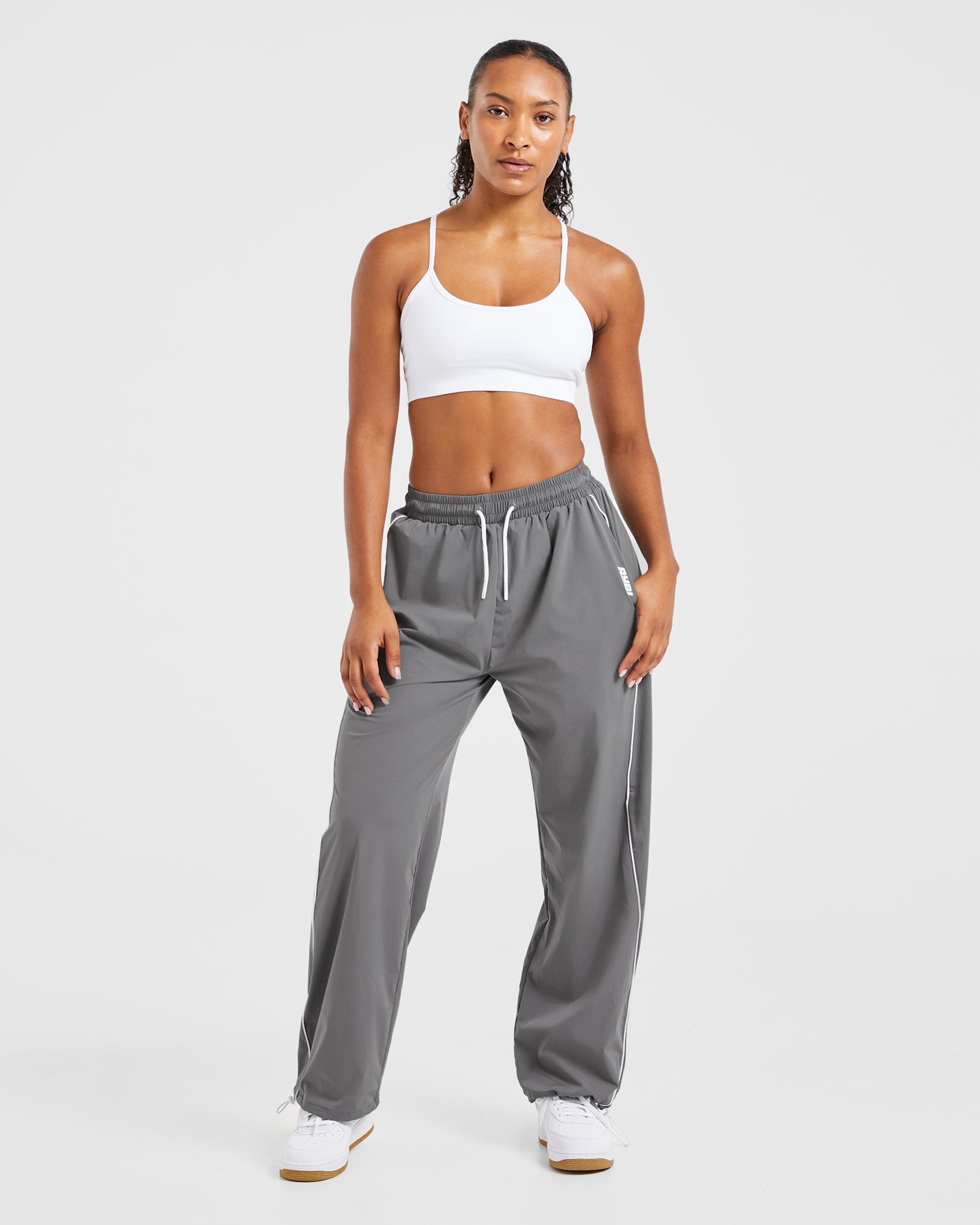 Justine Oversized Track Joggers - Grijs