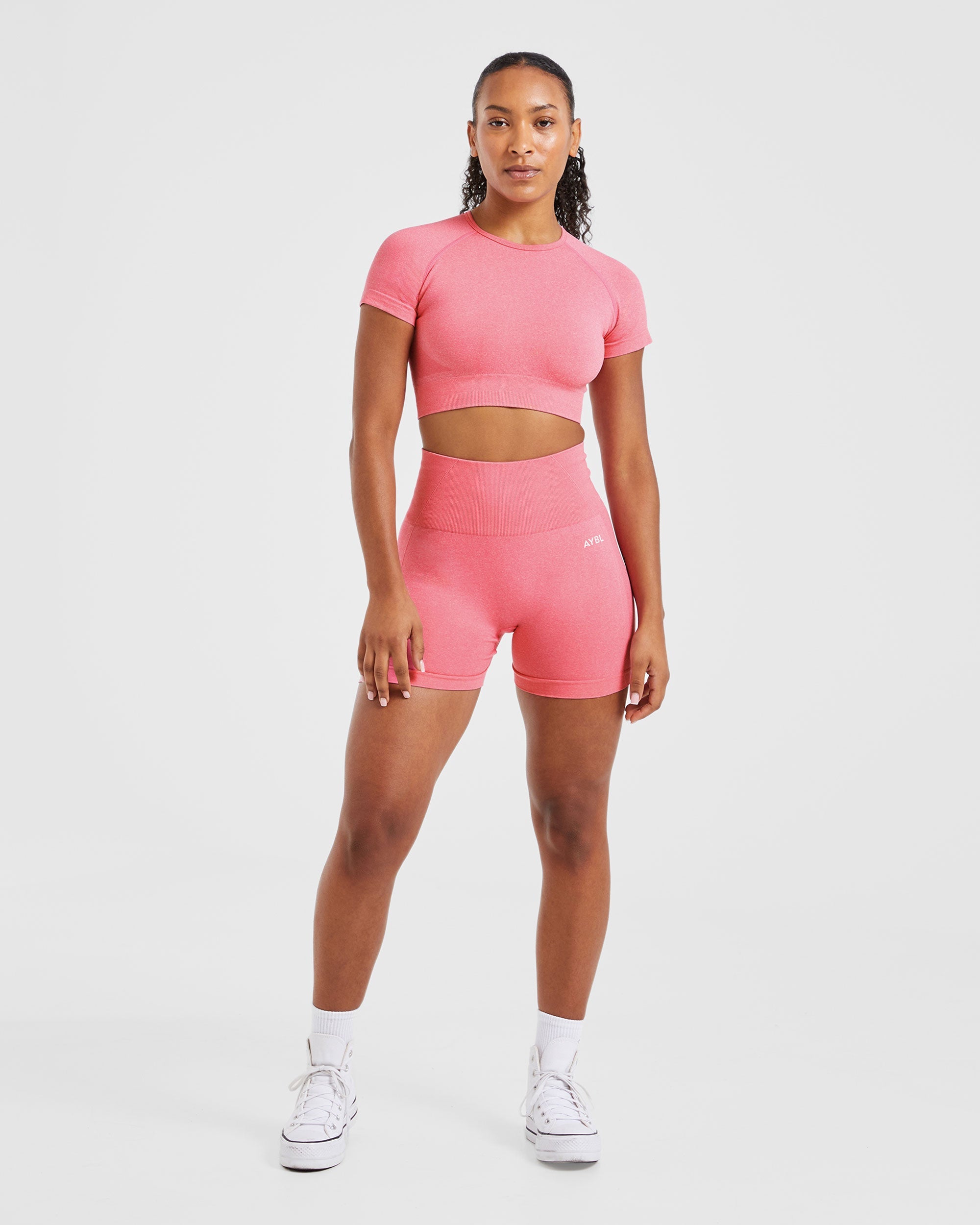 Empower Seamless Crop Top - Roze Marl